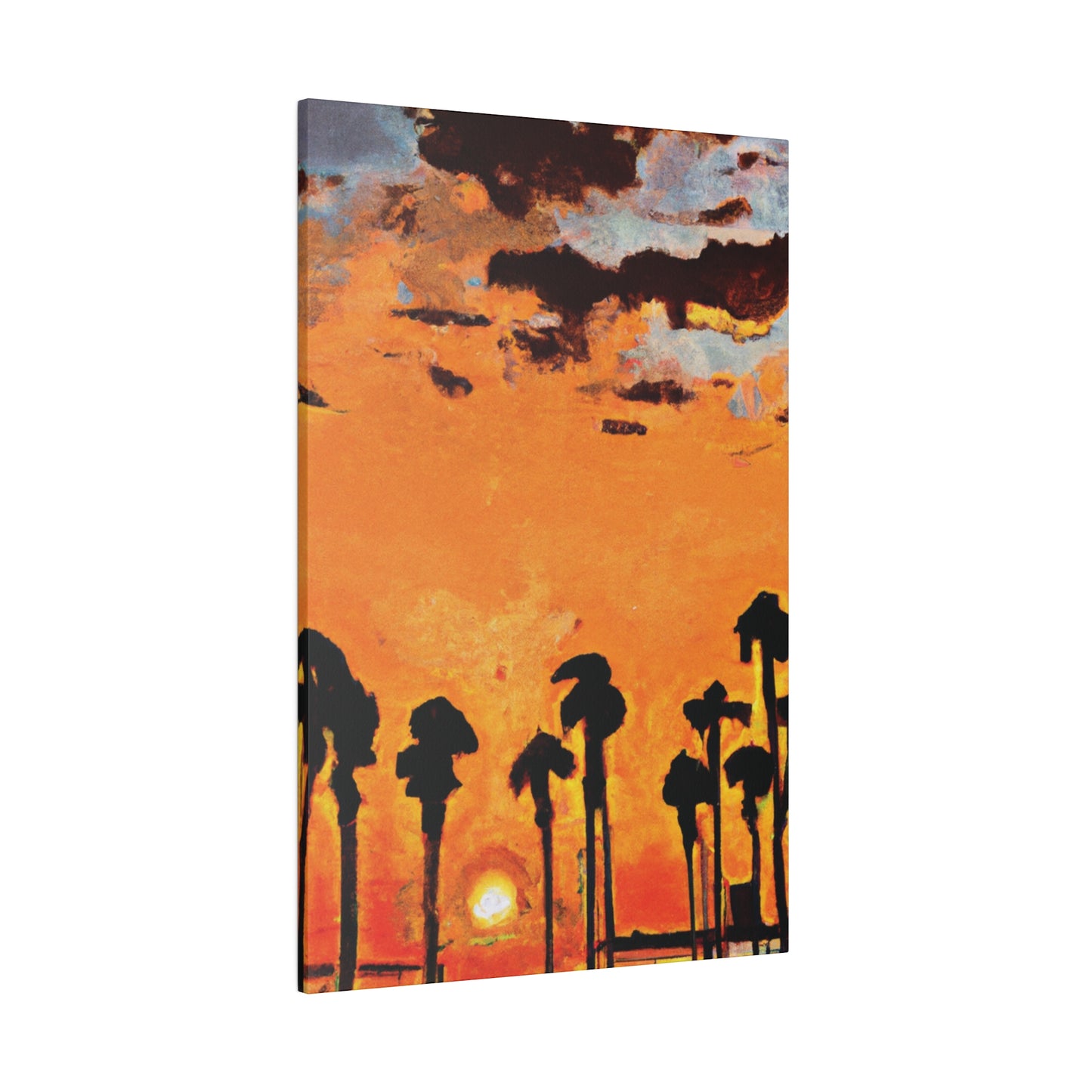 3231S - Miami Beach Sunset Painting Print | Miami | Beach | Sunset | Poster | Home Decor | Wall Art | Canvas