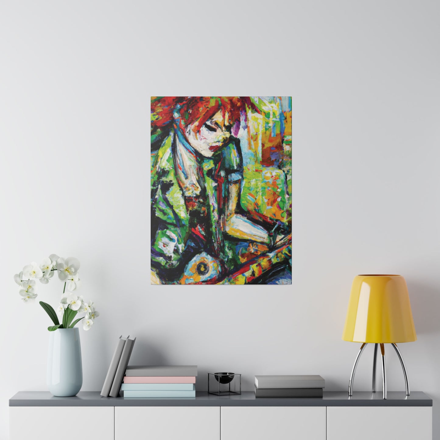 2204G - Rockstar Oil Painting Style Print | Poster | Home Decor | Wall Art | Music Art | Canvas