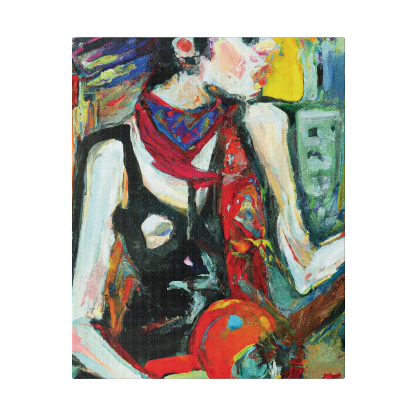 8733Q - Rockstar Oil Painting Style Print | Poster | Home Decor | Wall Art | Music Art | Canvas