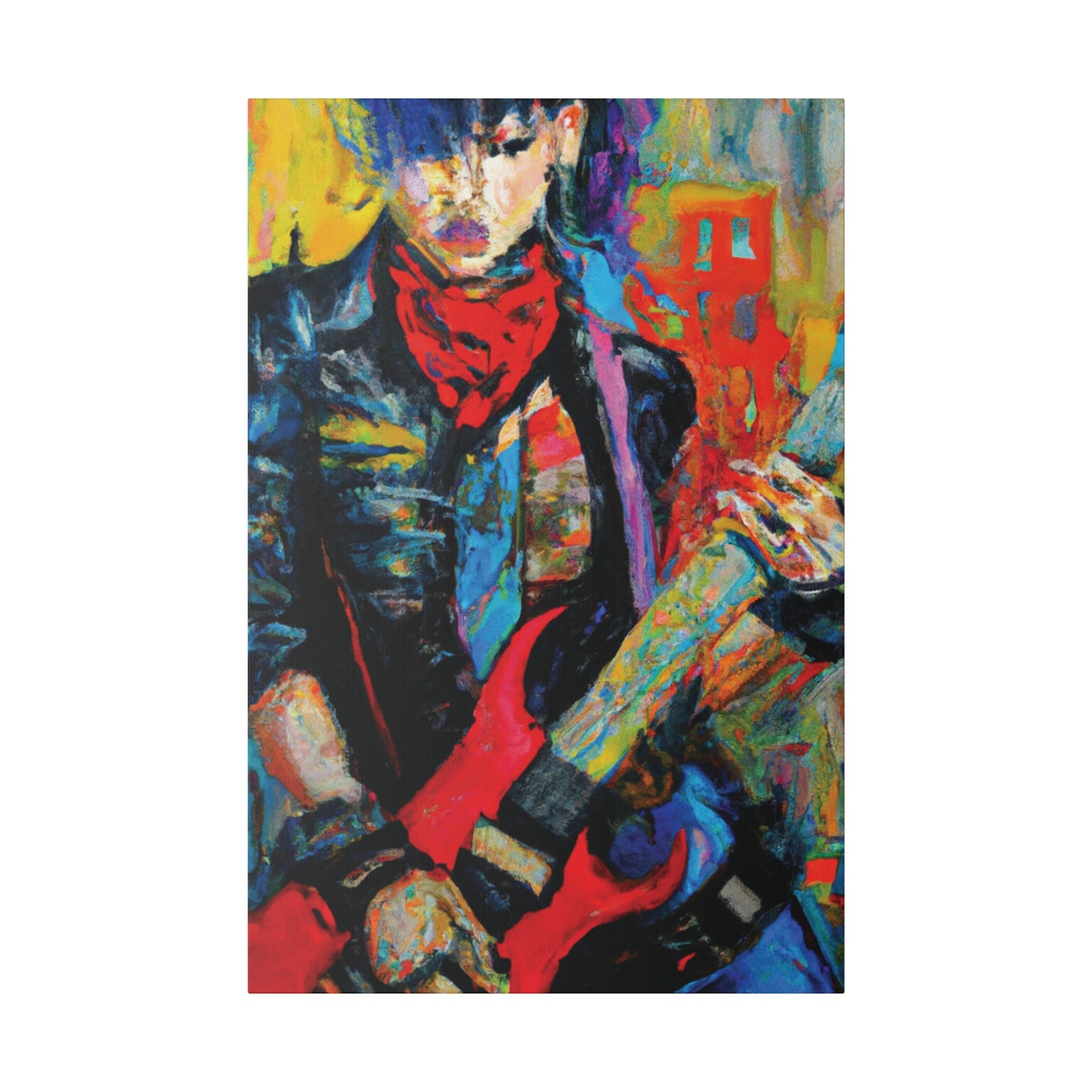 8732A - Rockstar Oil Painting Style Print | Poster | Home Decor | Wall Art | Music Art | Canvas