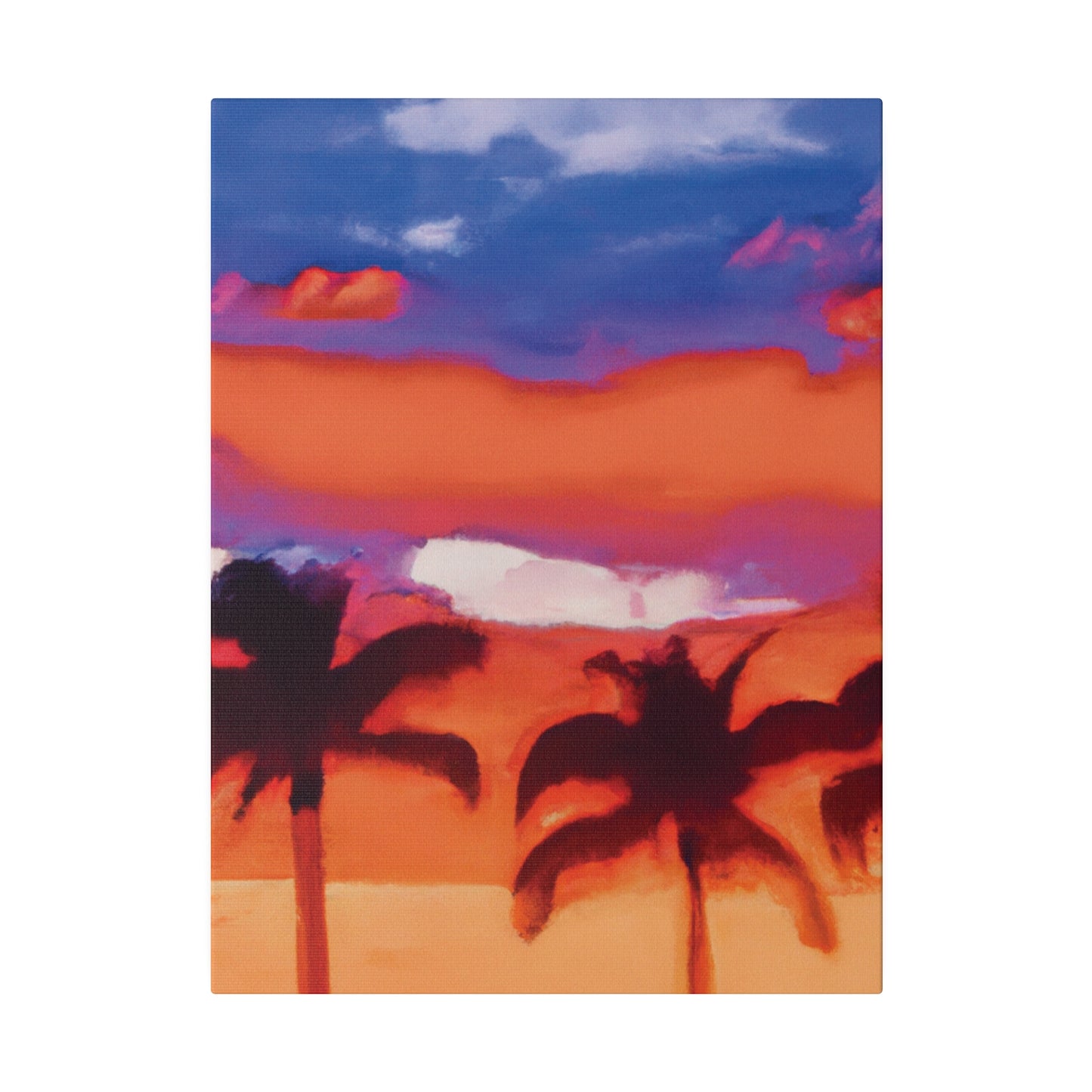 8546B - Miami Beach Sunset Painting Print | Miami | Beach | Sunset | Poster | Home Decor | Wall Art | Canvas