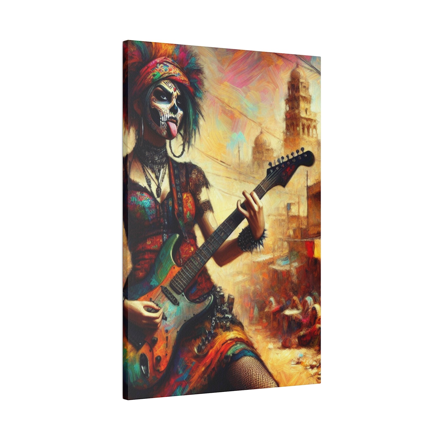 3752F - Rockstar Oil Painting Style Print | Poster | Home Decor | Wall Art | Music Art | Canvas