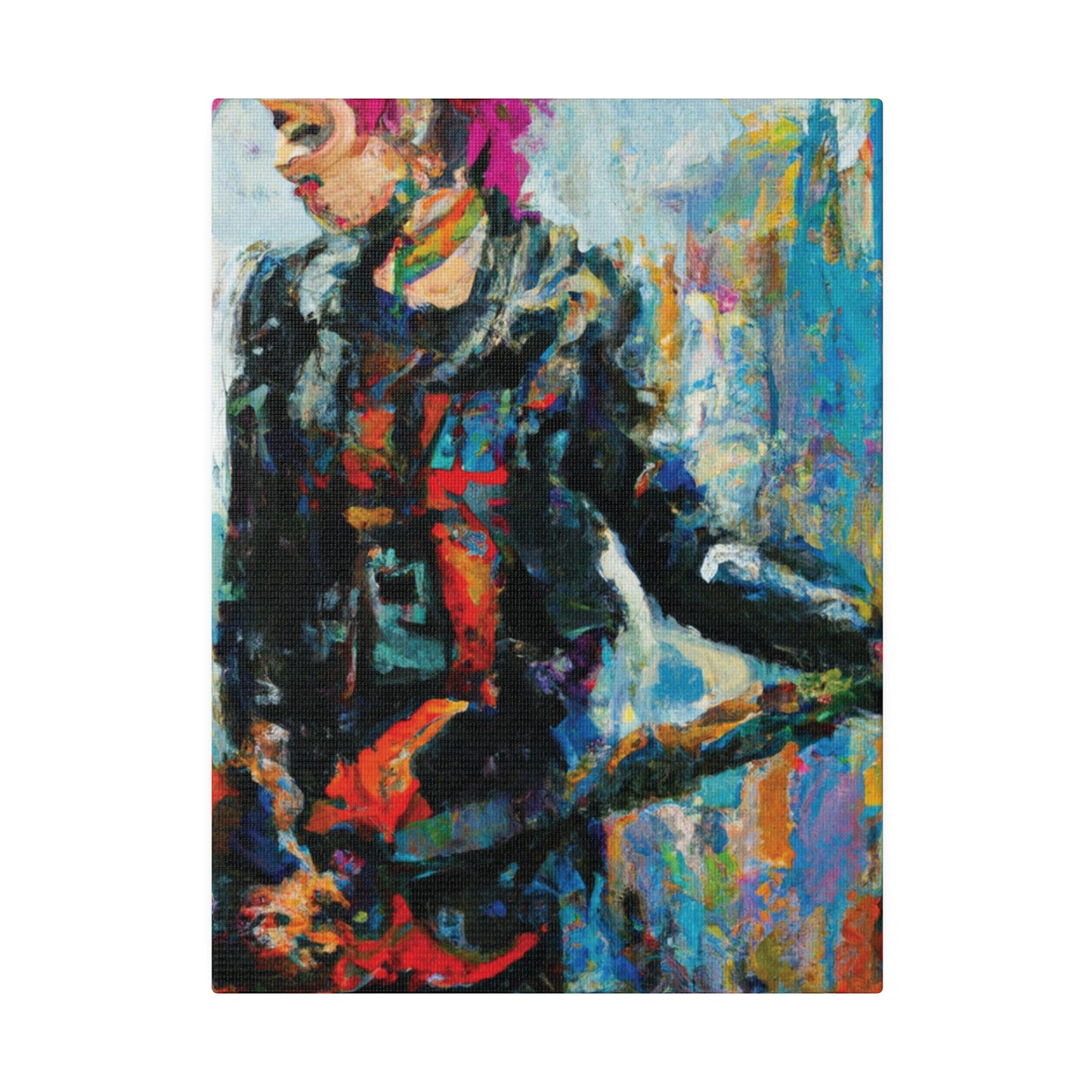 5258U - Rockstar Oil Painting Style Print | Poster | Home Decor | Wall Art | Music Art | Canvas