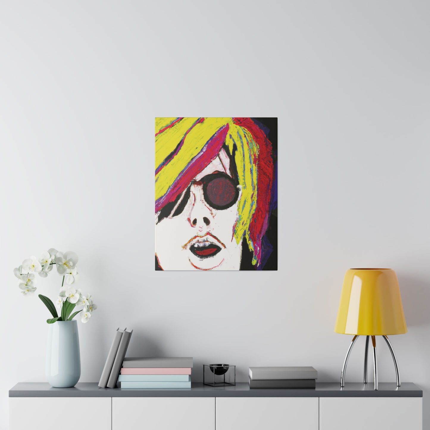 1273Y - Rockstar Painting Print | Face | Abstract | Poster | Home Decor | Wall Art | Music Art | Canvas