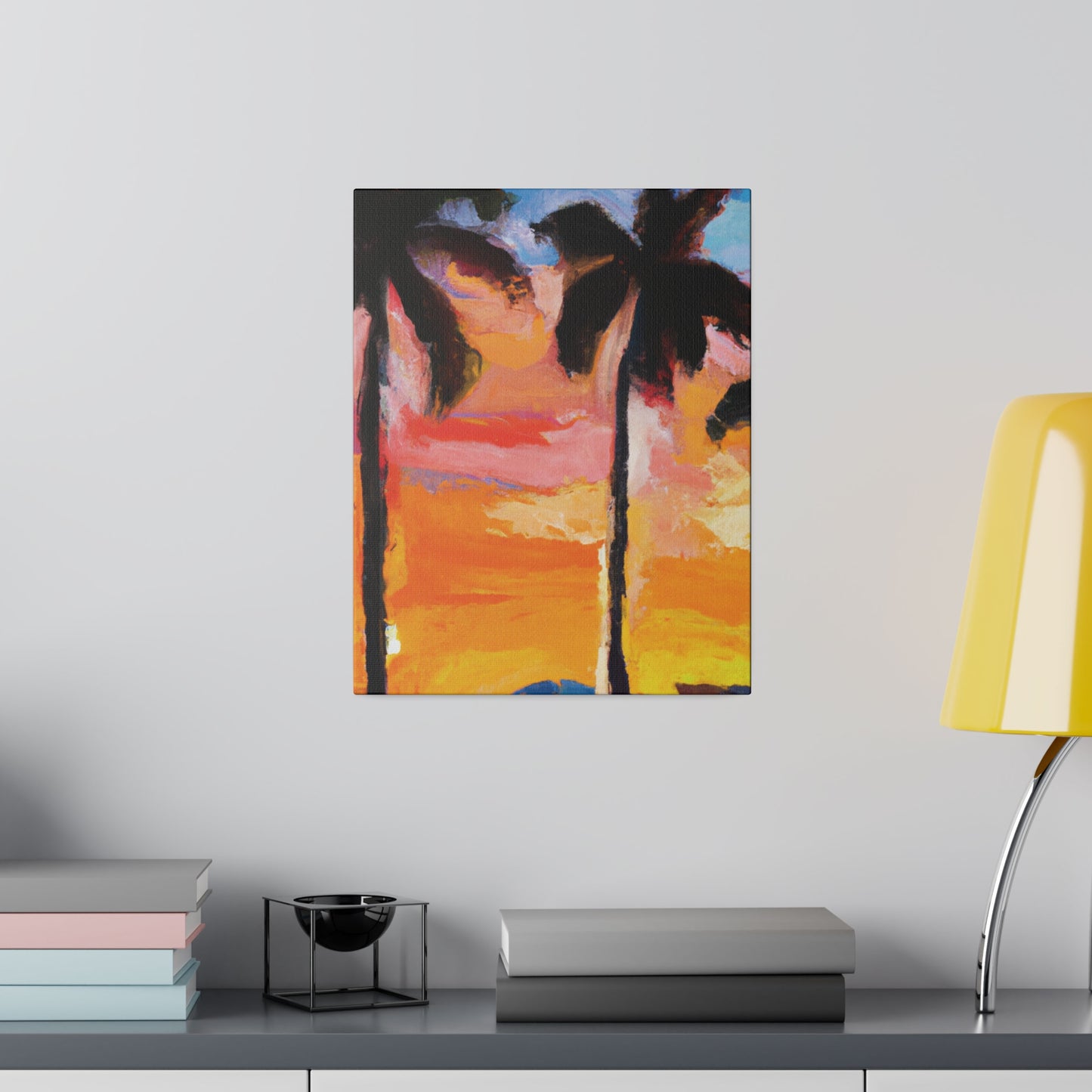 3236E - Miami Beach Sunset Painting Print | Miami | Beach | Sunset | Poster | Home Decor | Wall Art | Canvas