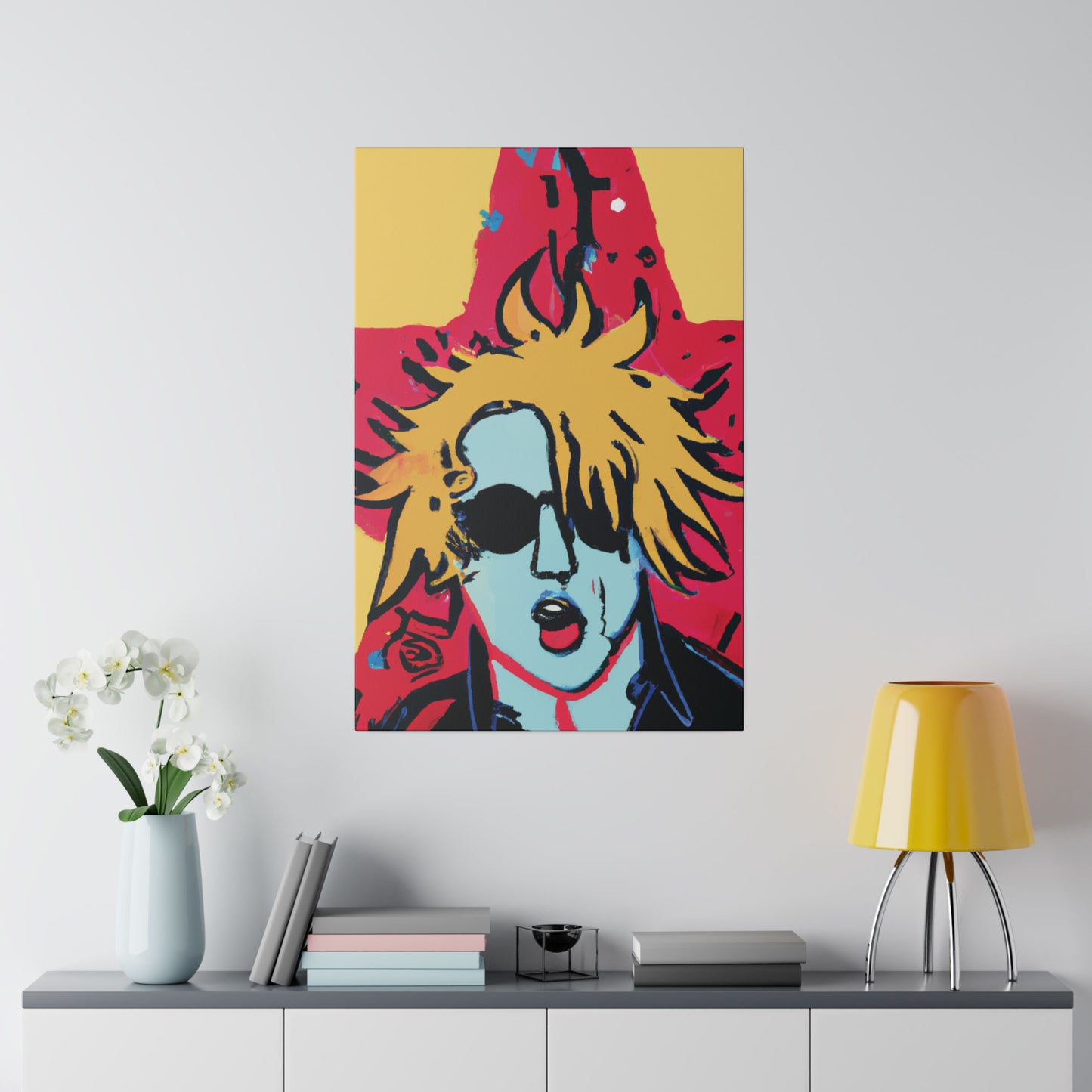 8143X - Rockstar Painting Print | Face | Abstract | Poster | Home Decor | Wall Art | Music Art | Canvas