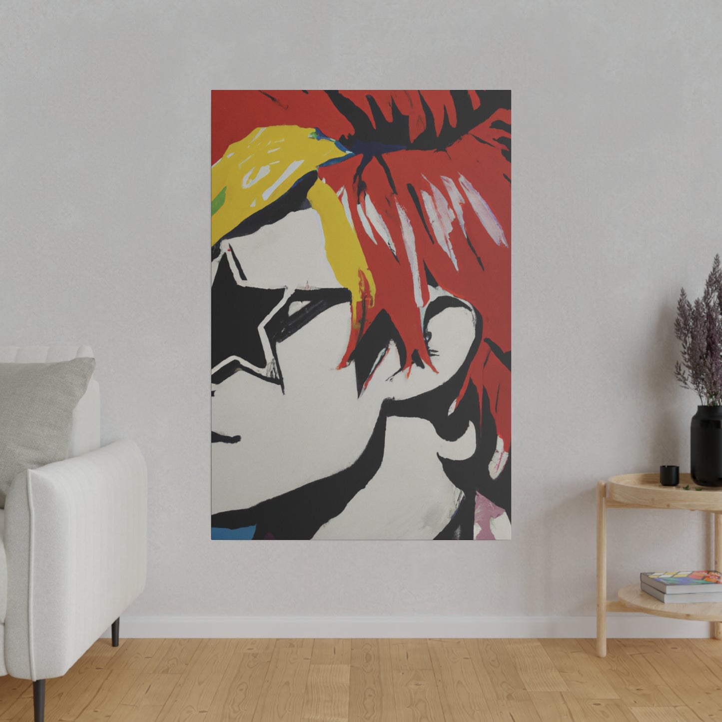 2697V - Rockstar Painting Print | Face | Abstract | Poster | Home Decor | Wall Art | Music Art | Canvas