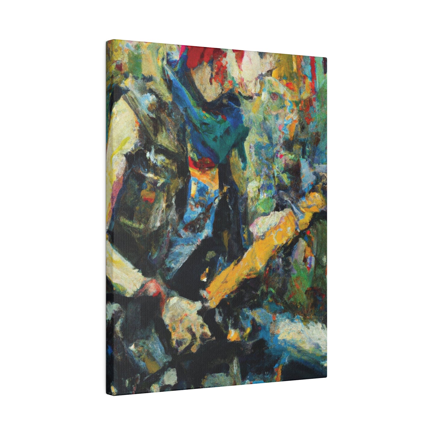 3758W - Rockstar Oil Painting Style Print | Poster | Home Decor | Wall Art | Music Art | Canvas