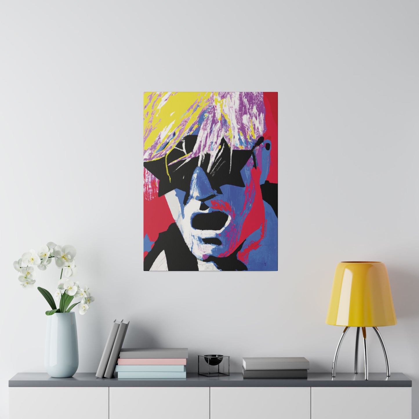 4837X - Rockstar Painting Print | Face | Abstract | Poster | Home Decor | Wall Art | Music Art | Canvas