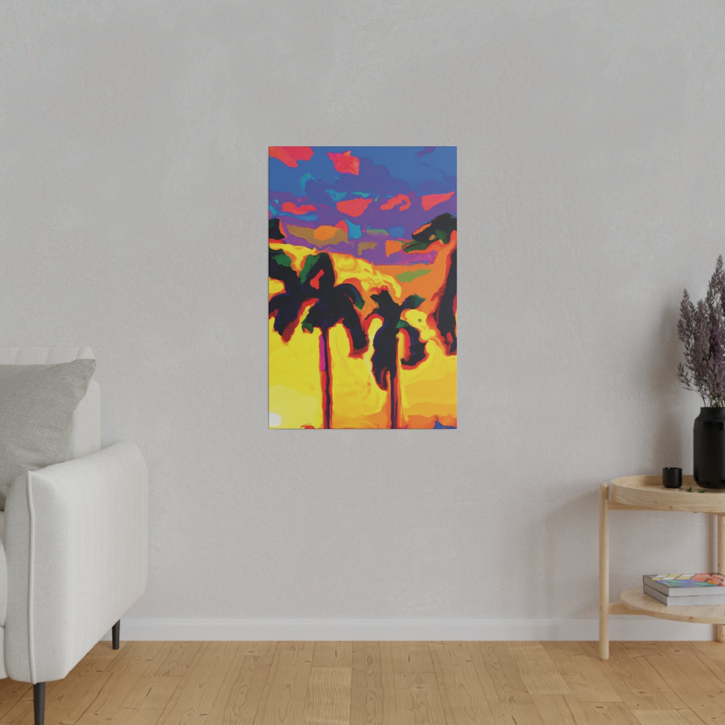 7121s - Miami Beach Sunset Painting Print | Miami | Beach | Sunset | Poster | Home Decor | Wall Art | Canvas