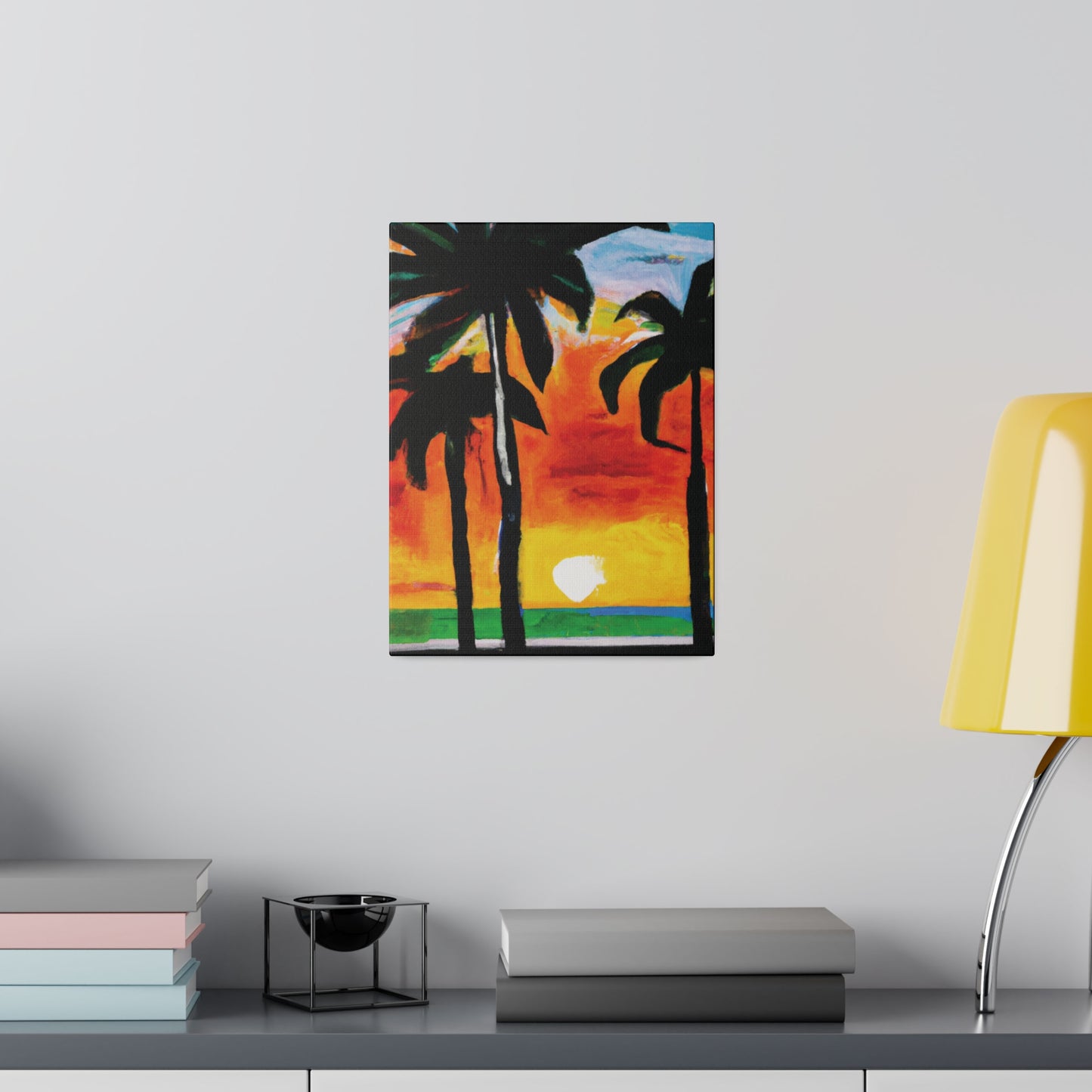 4312S - Miami Beach Sunset Painting Print | Miami | Beach | Sunset | Poster | Home Decor | Wall Art | Canvas