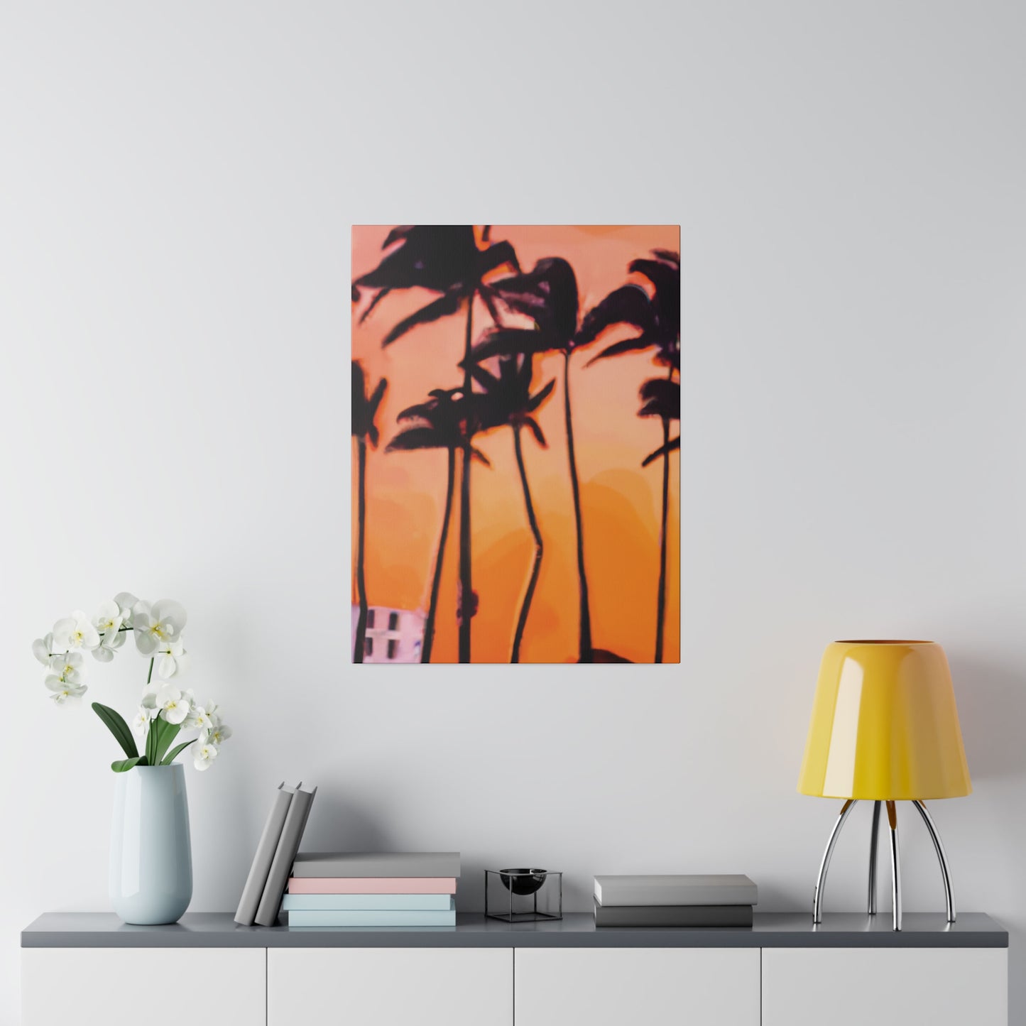 9837K - Miami Beach Sunset Painting Print | Miami | Beach | Sunset | Poster | Home Decor | Wall Art | Canvas
