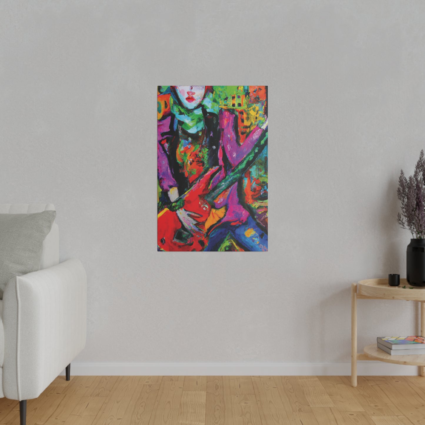 3861D - Rockstar Oil Painting Style Print | Poster | Home Decor | Wall Art | Music Art | Canvas