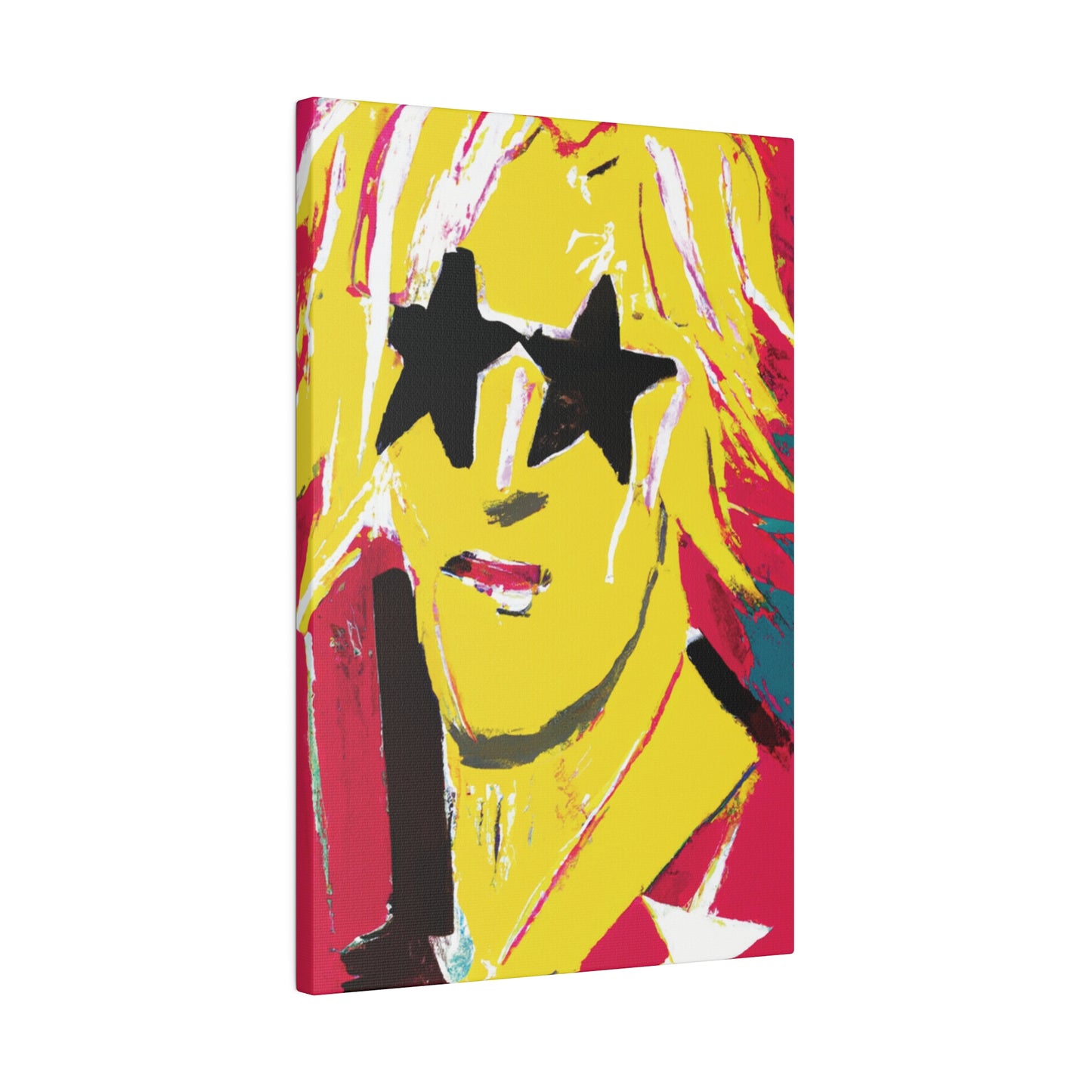 5263T - Rockstar Painting Print | Face | Abstract | Poster | Home Decor | Wall Art | Music Art | Canvas