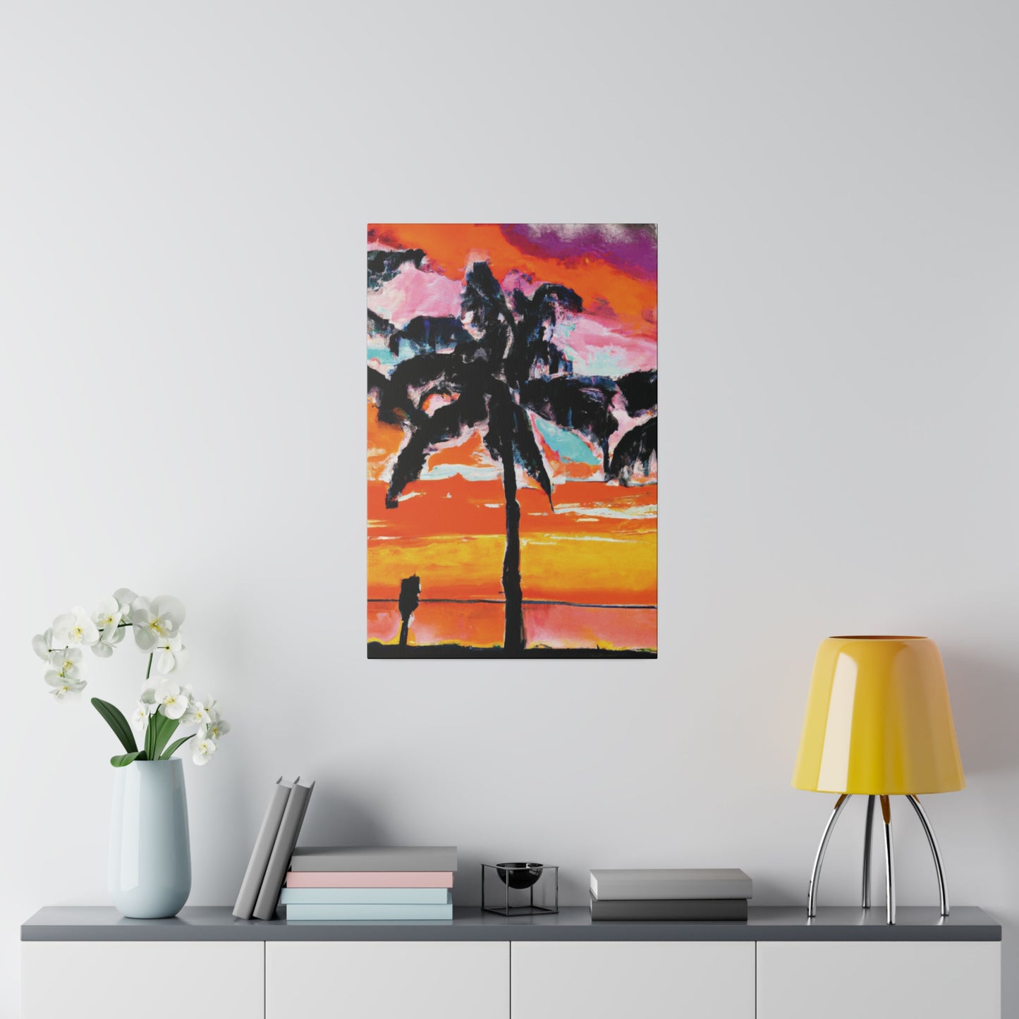 8371S - Miami Beach Sunset Painting Print | Miami | Beach | Sunset | Poster | Home Decor | Wall Art | Canvas