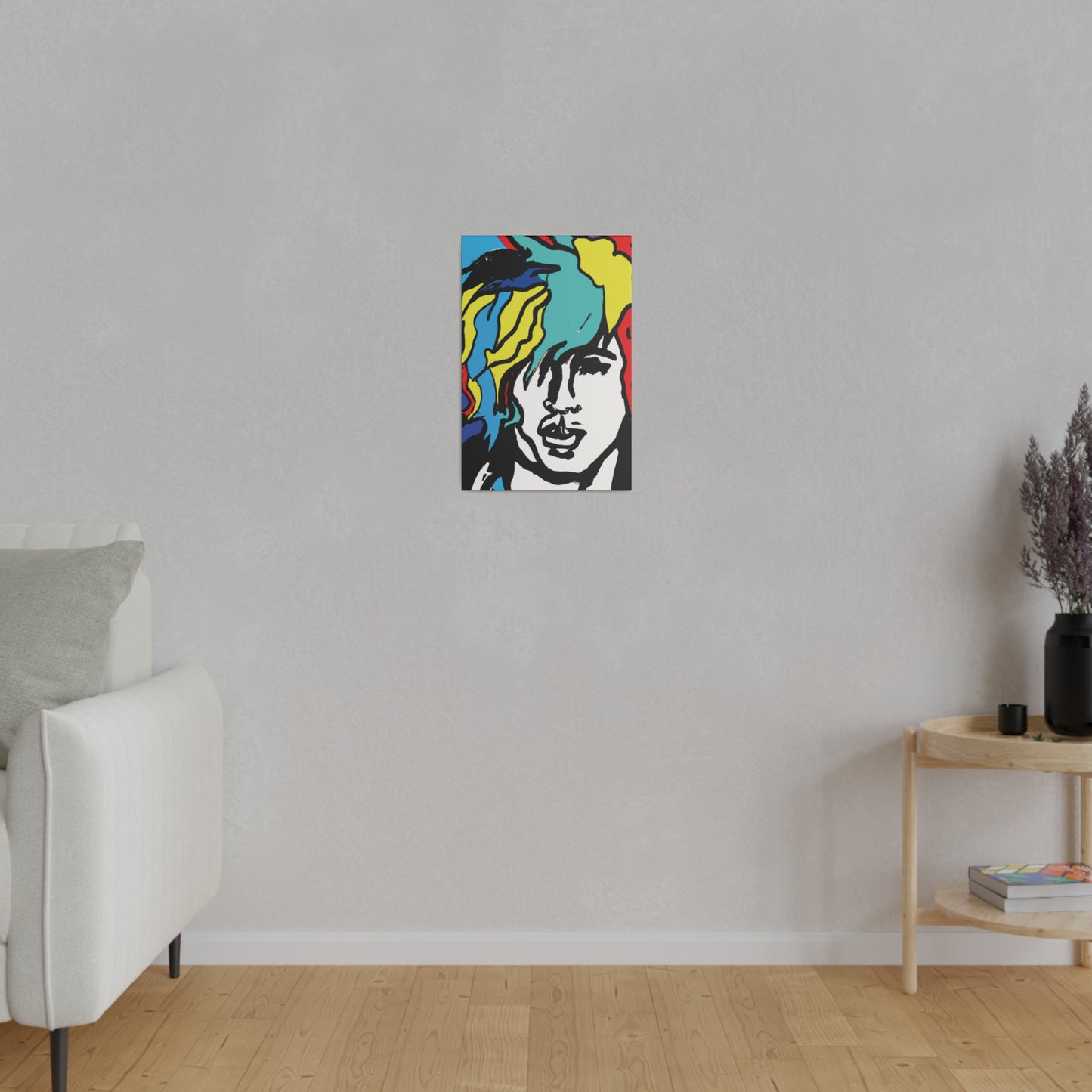 7456M - Rockstar Painting Print | Face | Abstract | Poster | Home Decor | Wall Art | Music Art | Canvas