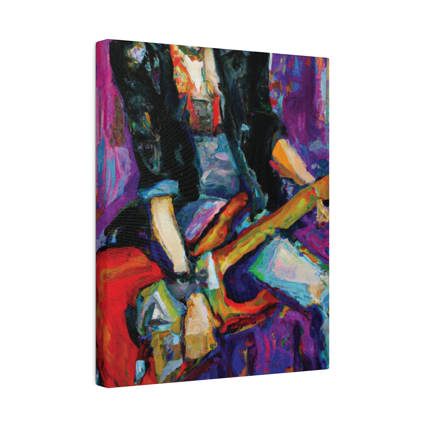 6268K - Rockstar Oil Painting Style Print | Poster | Home Decor | Wall Art | Music Art | Canvas