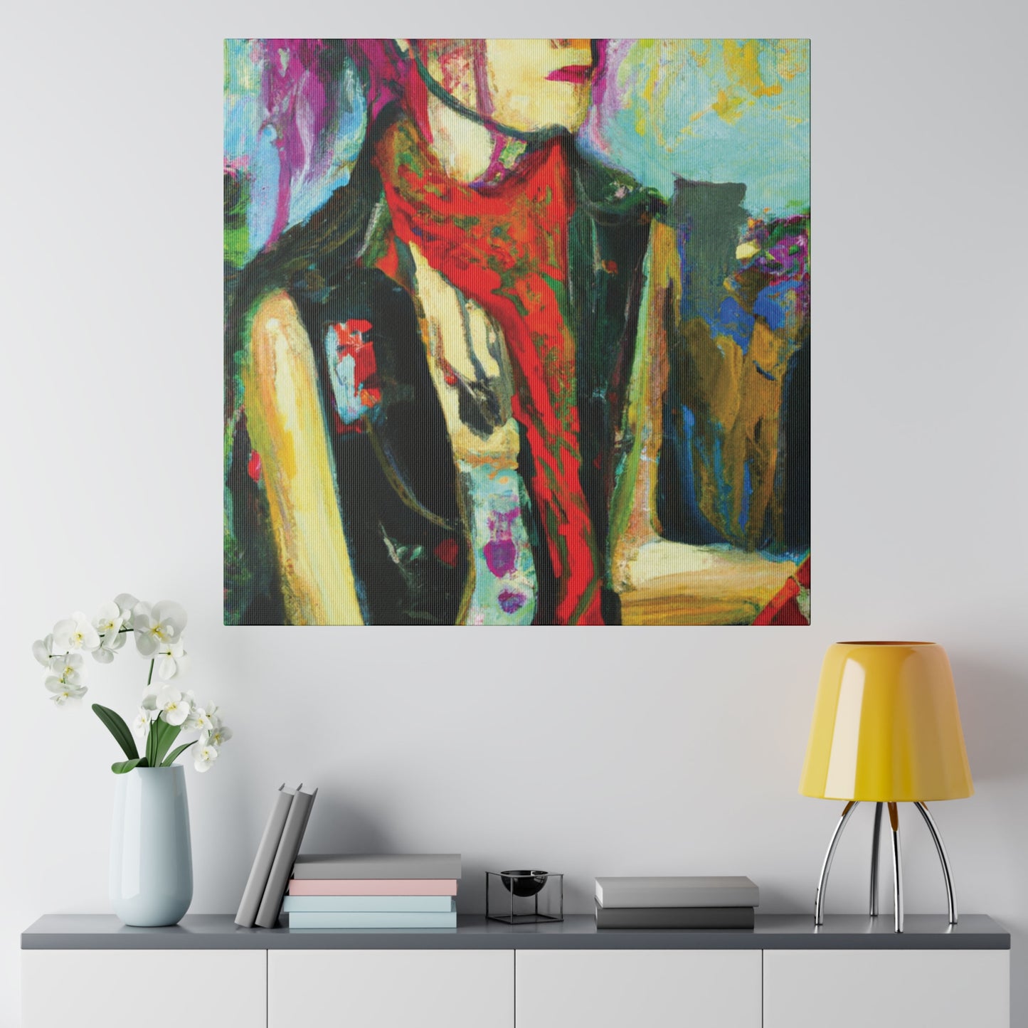 9141P - Rockstar Oil Painting Style Print | Poster | Home Decor | Wall Art | Music Art | Canvas