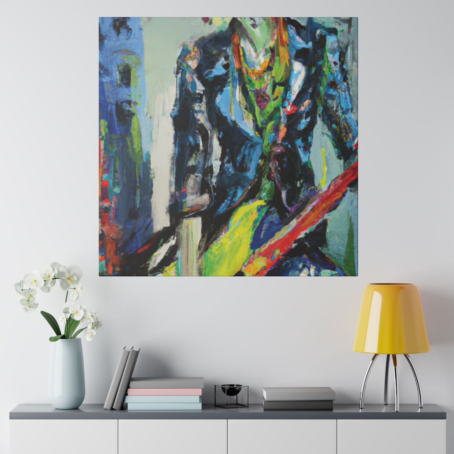 5111Y - Rockstar Oil Painting Style Print | Poster | Home Decor | Wall Art | Music Art | Canvas
