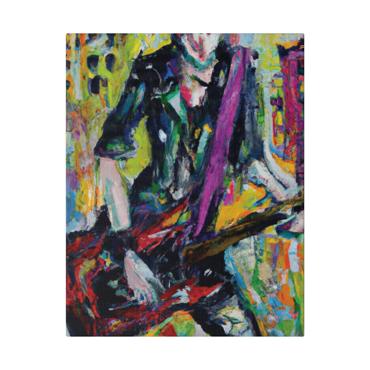 5521G - Rockstar Oil Painting Style Print | Poster | Home Decor | Wall Art | Music Art | Canvas
