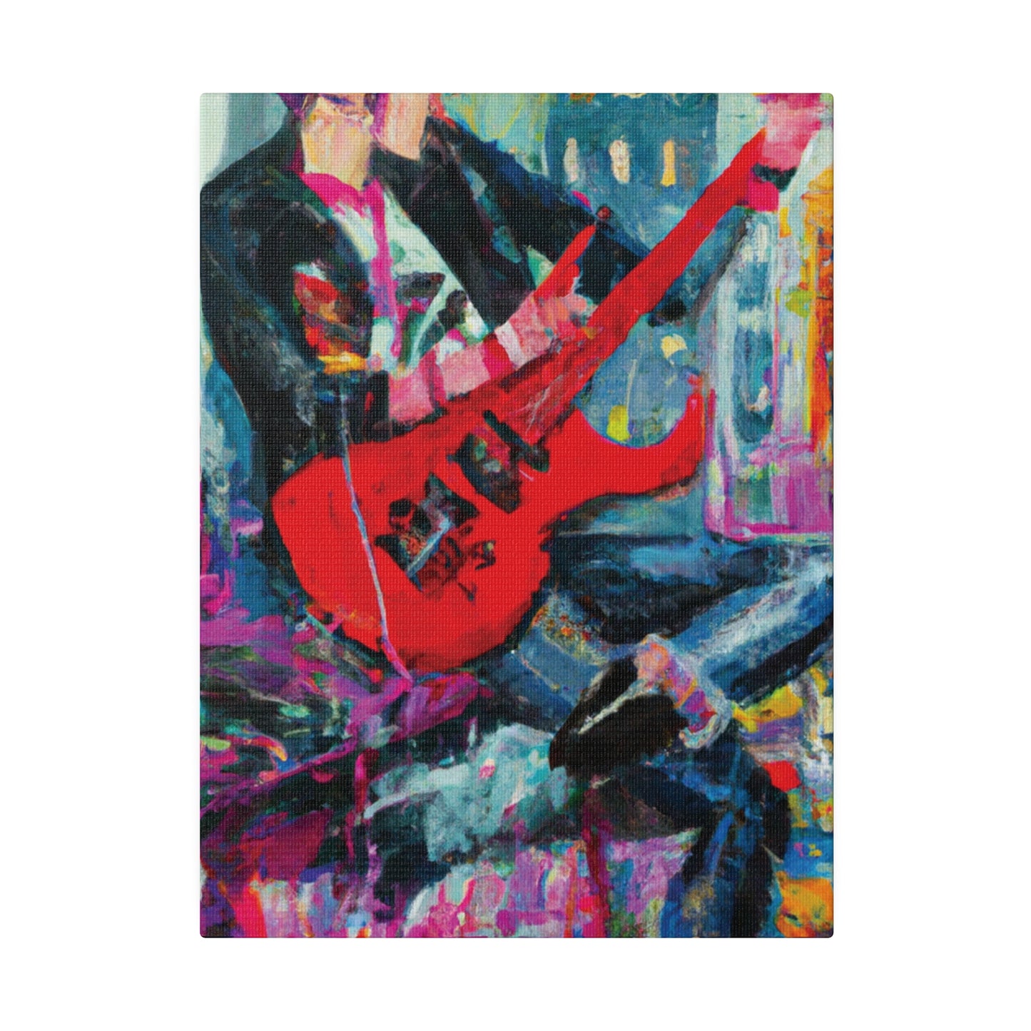 7878O - Rockstar Oil Painting Style Print | Poster | Home Decor | Wall Art | Music Art | Canvas