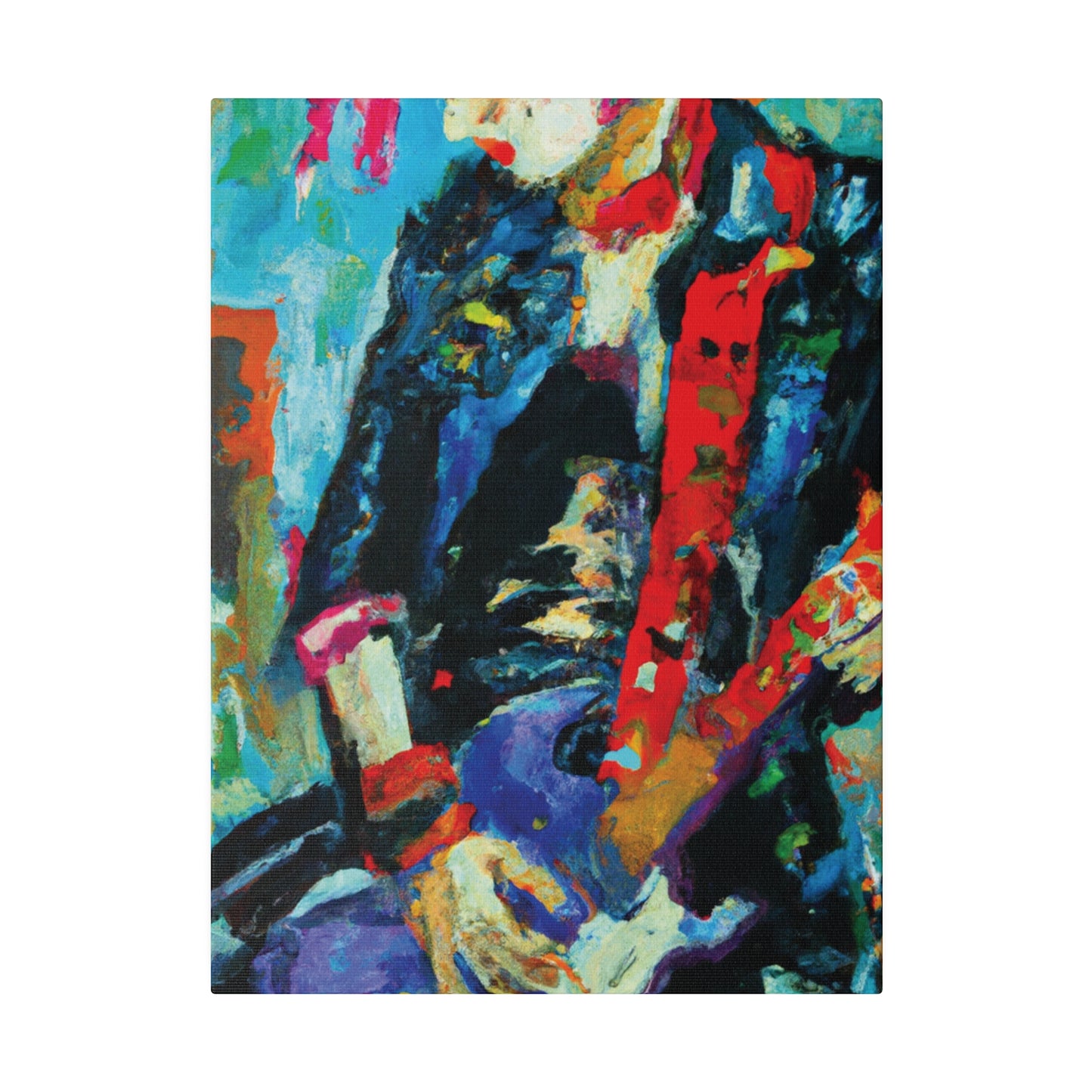 8275Z - Rockstar Oil Painting Style Print | Poster | Home Decor | Wall Art | Music Art | Canvas