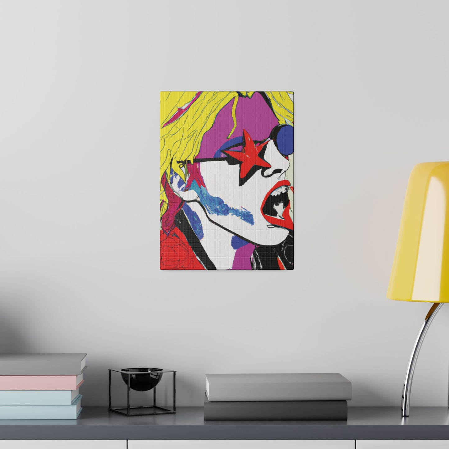 7531H - Rockstar Painting Print | Face | Abstract | Poster | Home Decor | Wall Art | Music Art | Canvas