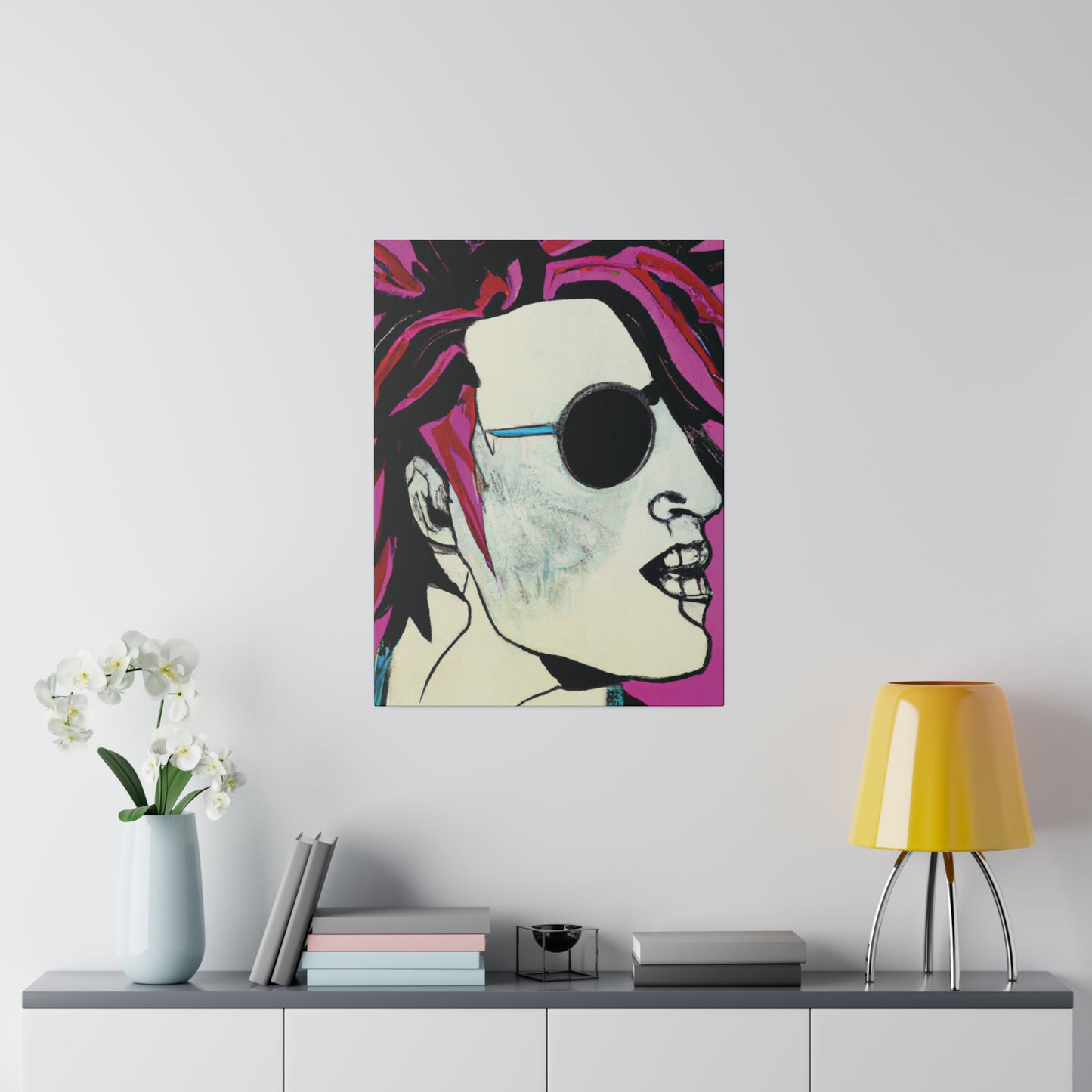 8159X - Rockstar Painting Print | Face | Abstract | Poster | Home Decor | Wall Art | Music Art | Canvas