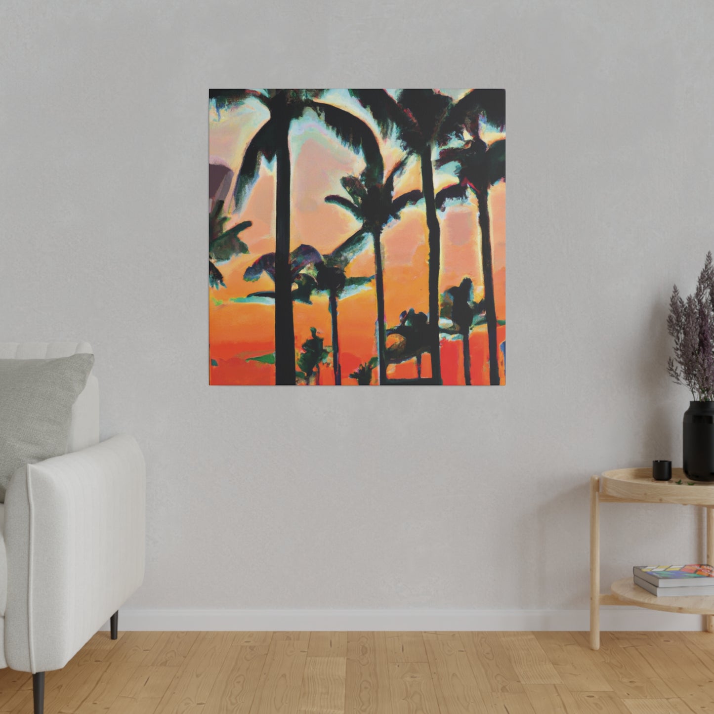 4891A - Miami Beach Sunset Painting Print | Miami | Beach | Sunset | Poster | Home Decor | Wall Art | Canvas