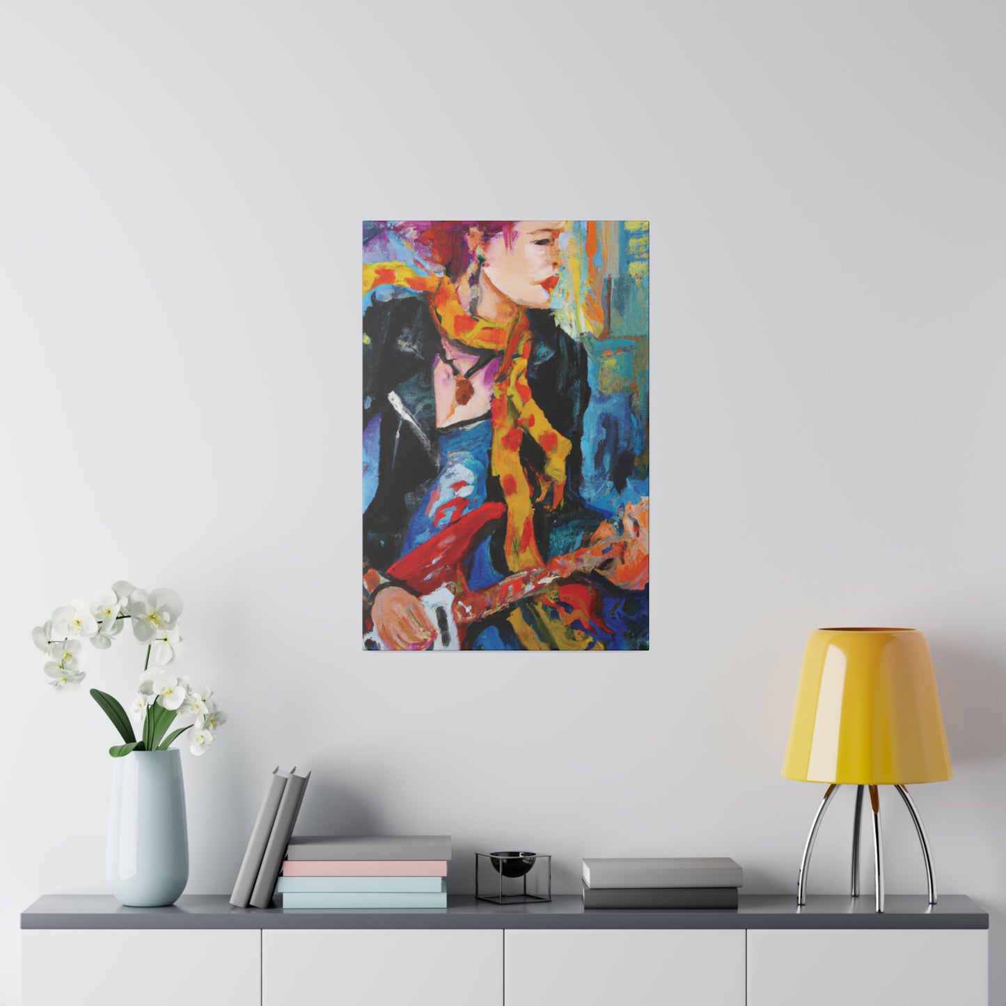 6234X - Rockstar Oil Painting Style Print | Poster | Home Decor | Wall Art | Music Art | Canvas