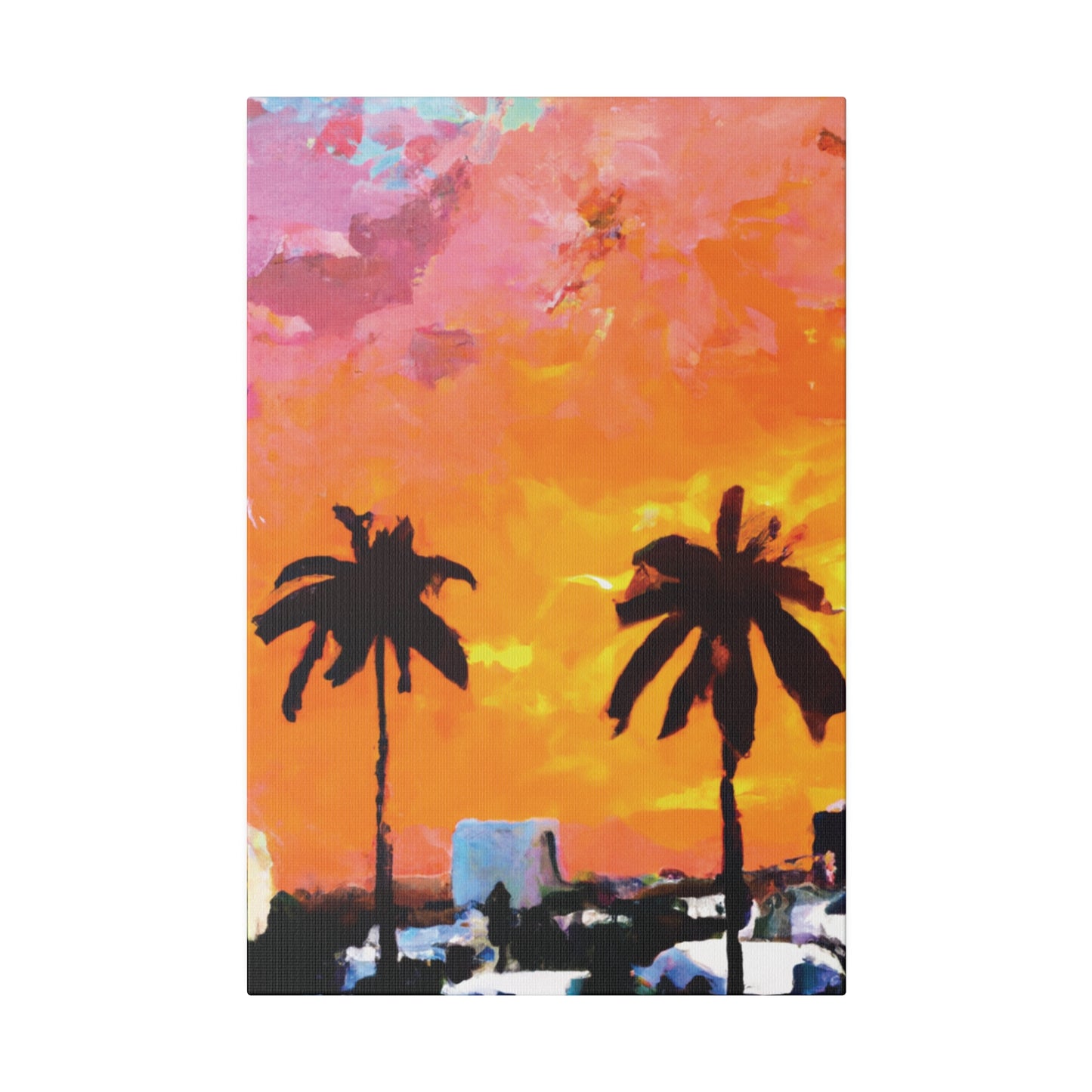 2759A - Miami Beach Sunset Painting Print | Miami | Beach | Sunset | Poster | Home Decor | Wall Art | Canvas