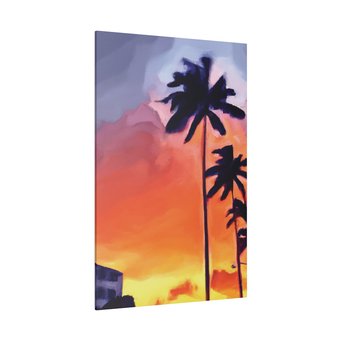 8625A - Miami Beach Sunset Painting Print | Miami | Beach | Sunset | Poster | Home Decor | Wall Art | Canvas