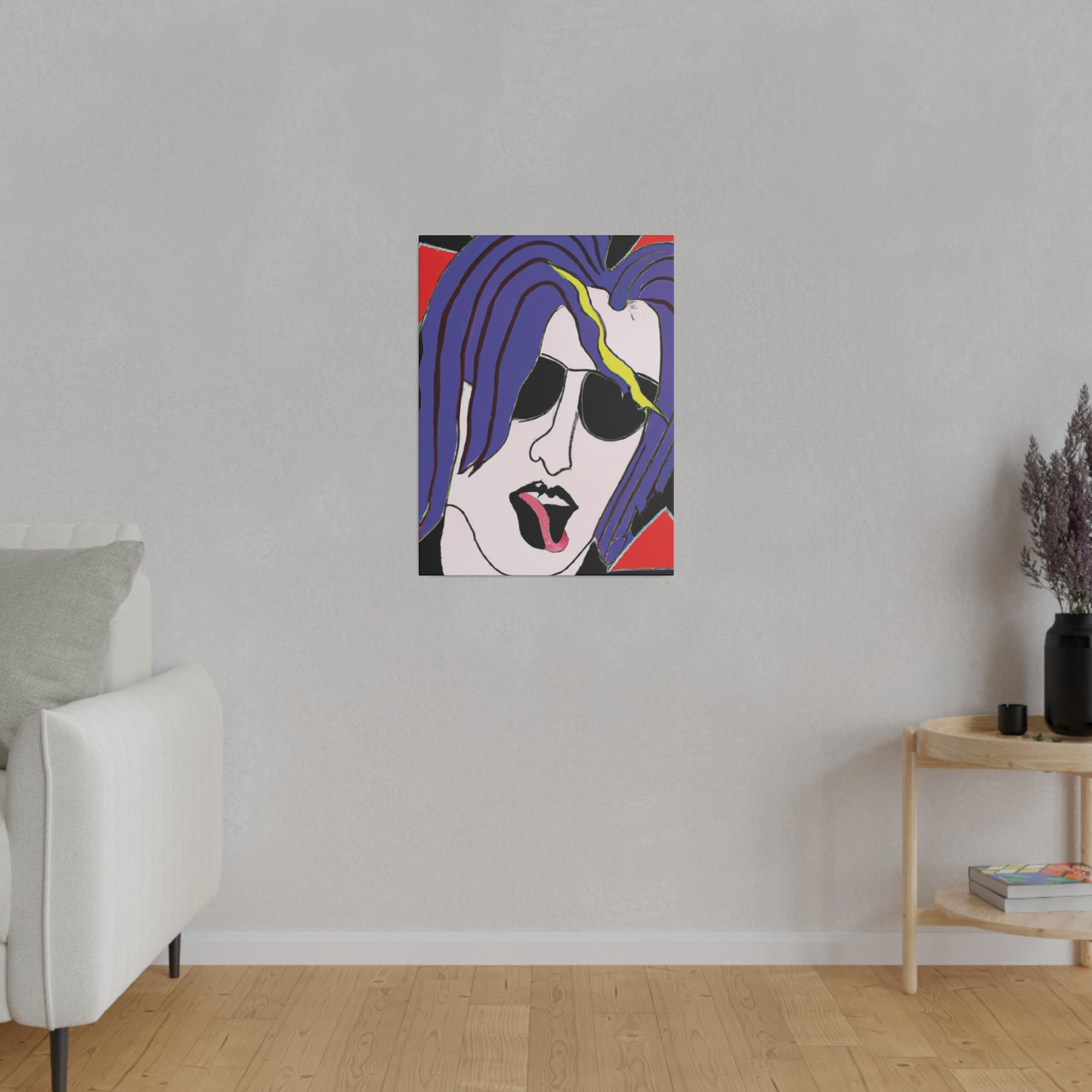 7258X - Rockstar Painting Print | Face | Abstract | Poster | Home Decor | Wall Art | Music Art | Canvas