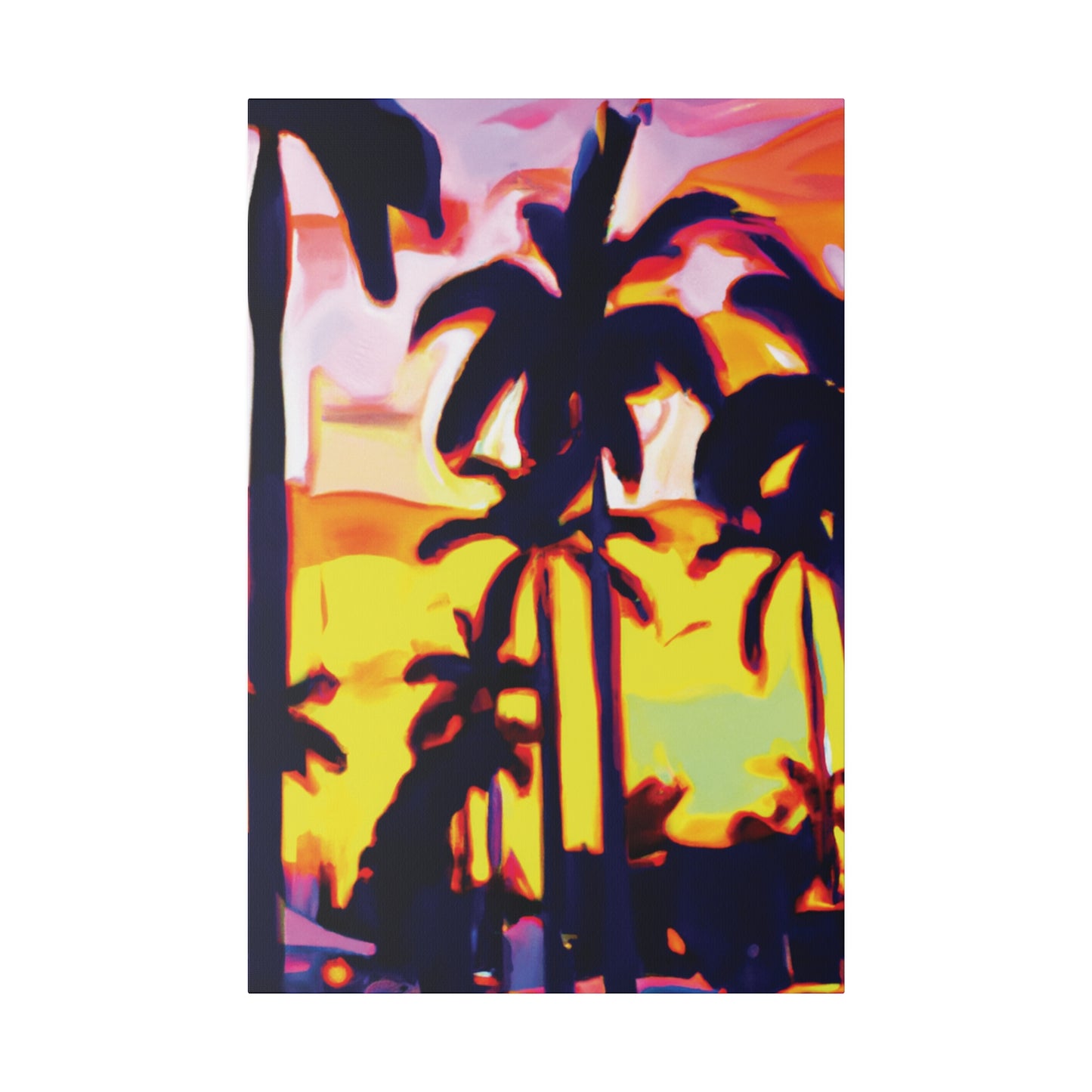 8254X - Miami Beach Sunset Painting Print | Miami | Beach | Sunset | Poster | Home Decor | Wall Art | Canvas