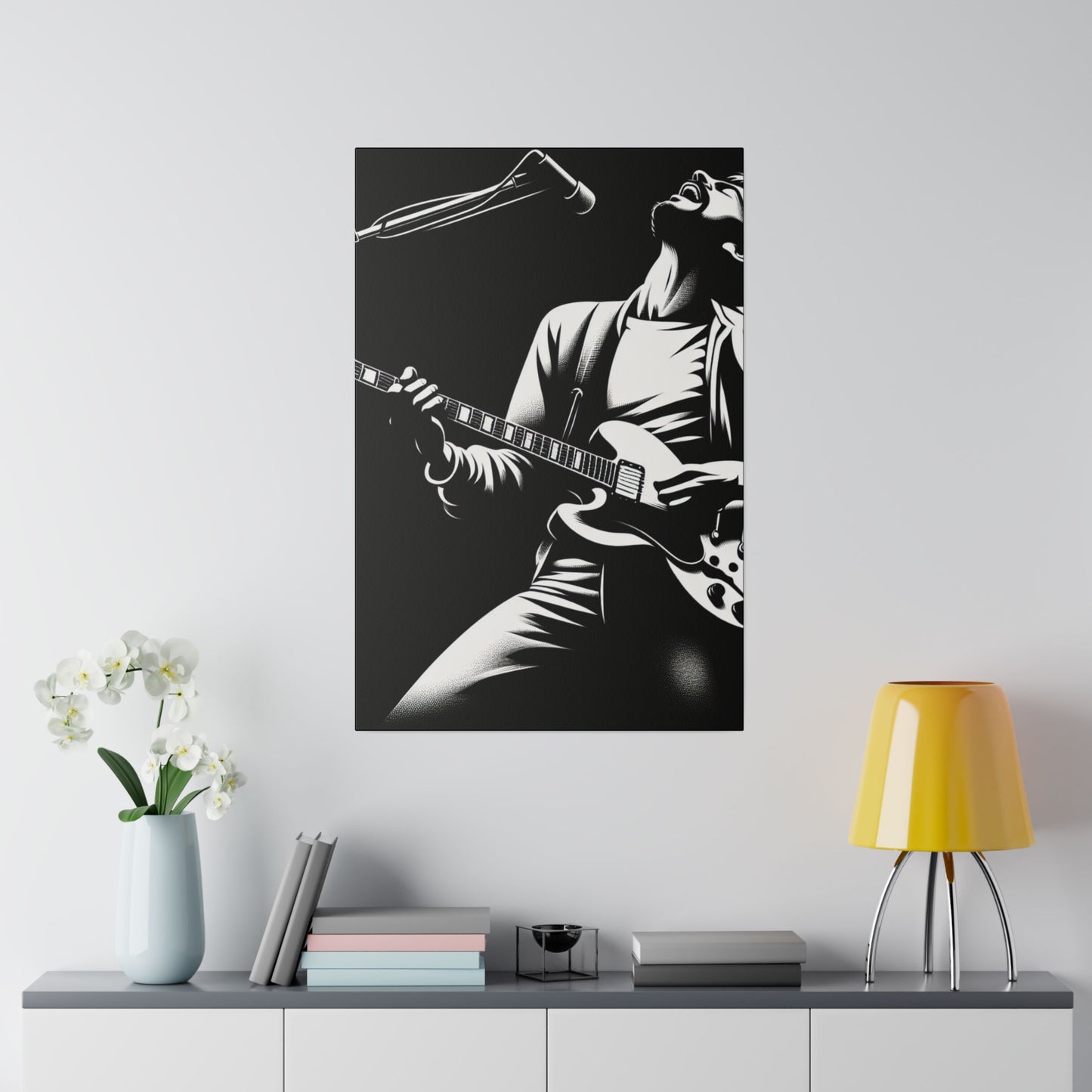 8932M - music art work, rockstar gifts, musician gift ideas, guitar art work, guitar artwork, guitar wall art canvas, playing guitar, decor