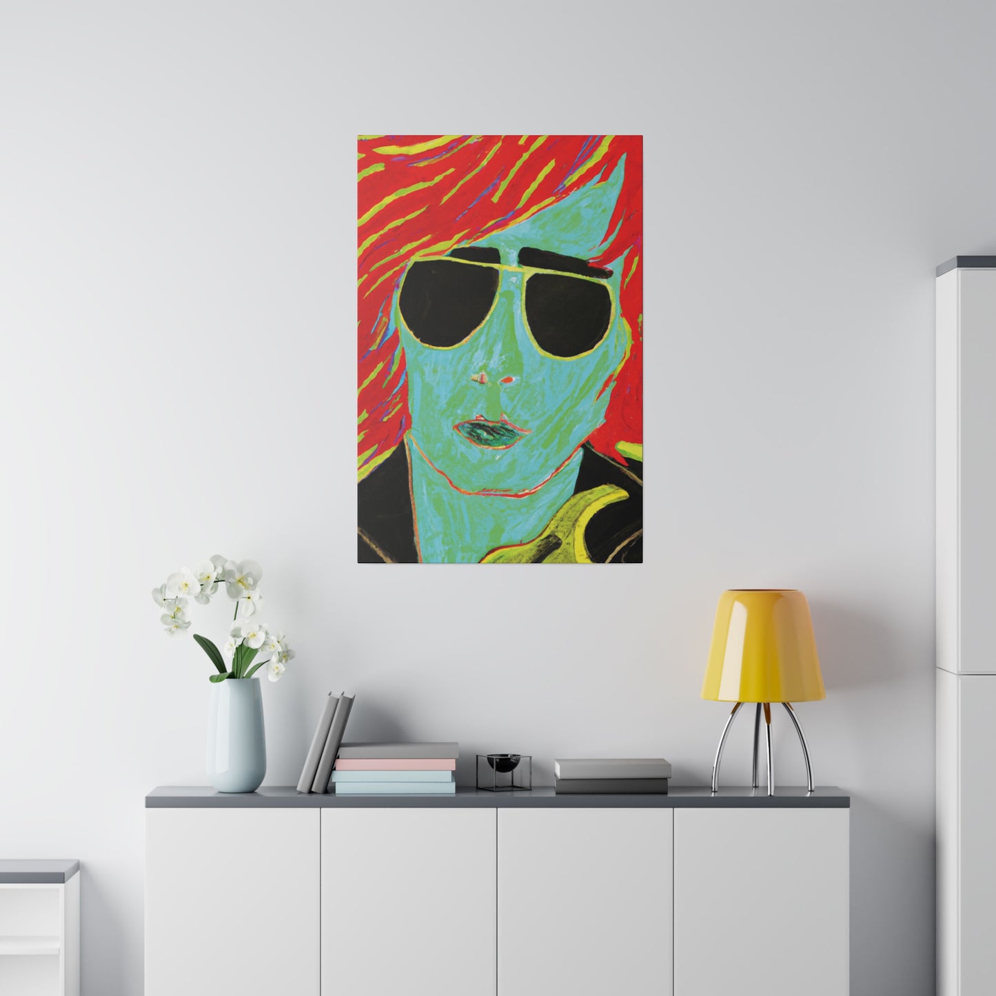 2058M - Rockstar Painting Print | Face | Abstract | Poster | Home Decor | Wall Art | Music Art | Canvas