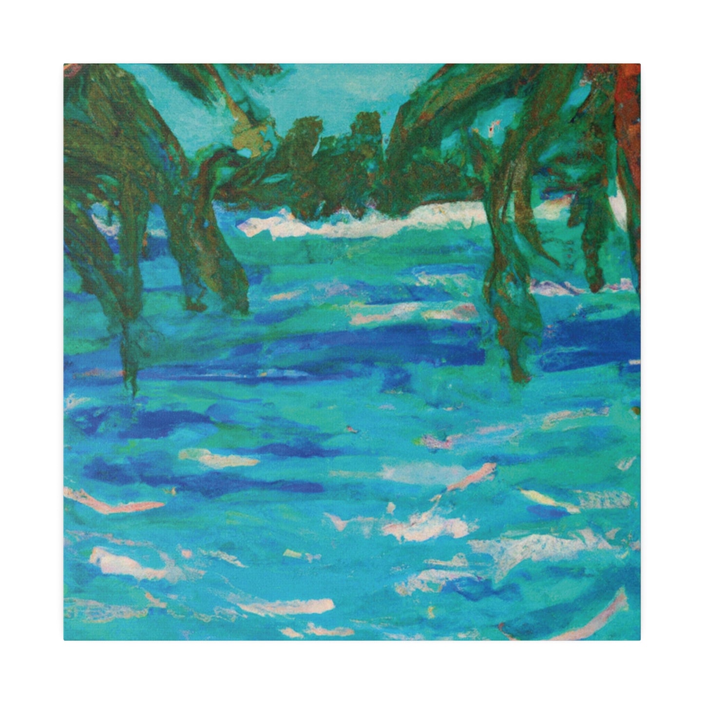 7482U - Bahamas Ocean Painting Print | Bahamas | Ocean | Beach | Poster | Home Decor | Wall Art | Canvas