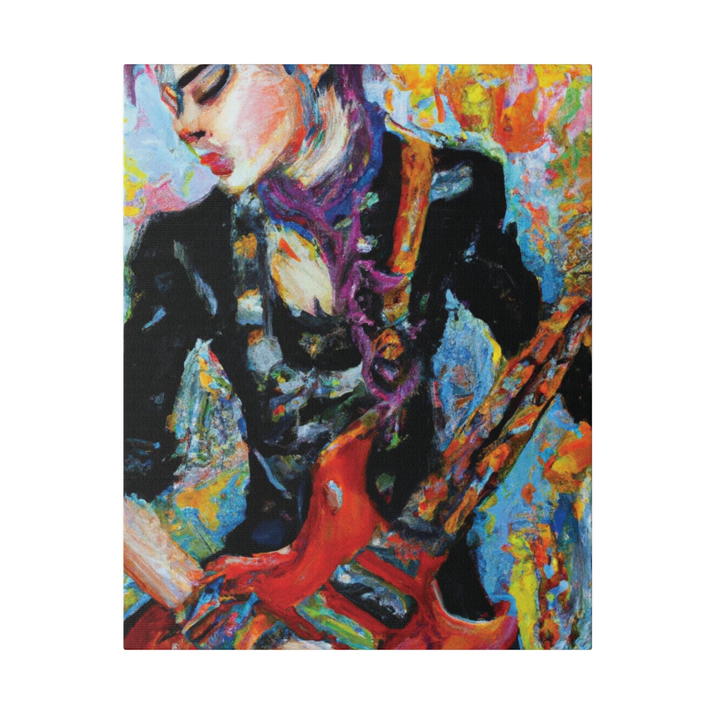 7123G - Rockstar Oil Painting Style Print | Poster | Home Decor | Wall Art | Music Art | Canvas