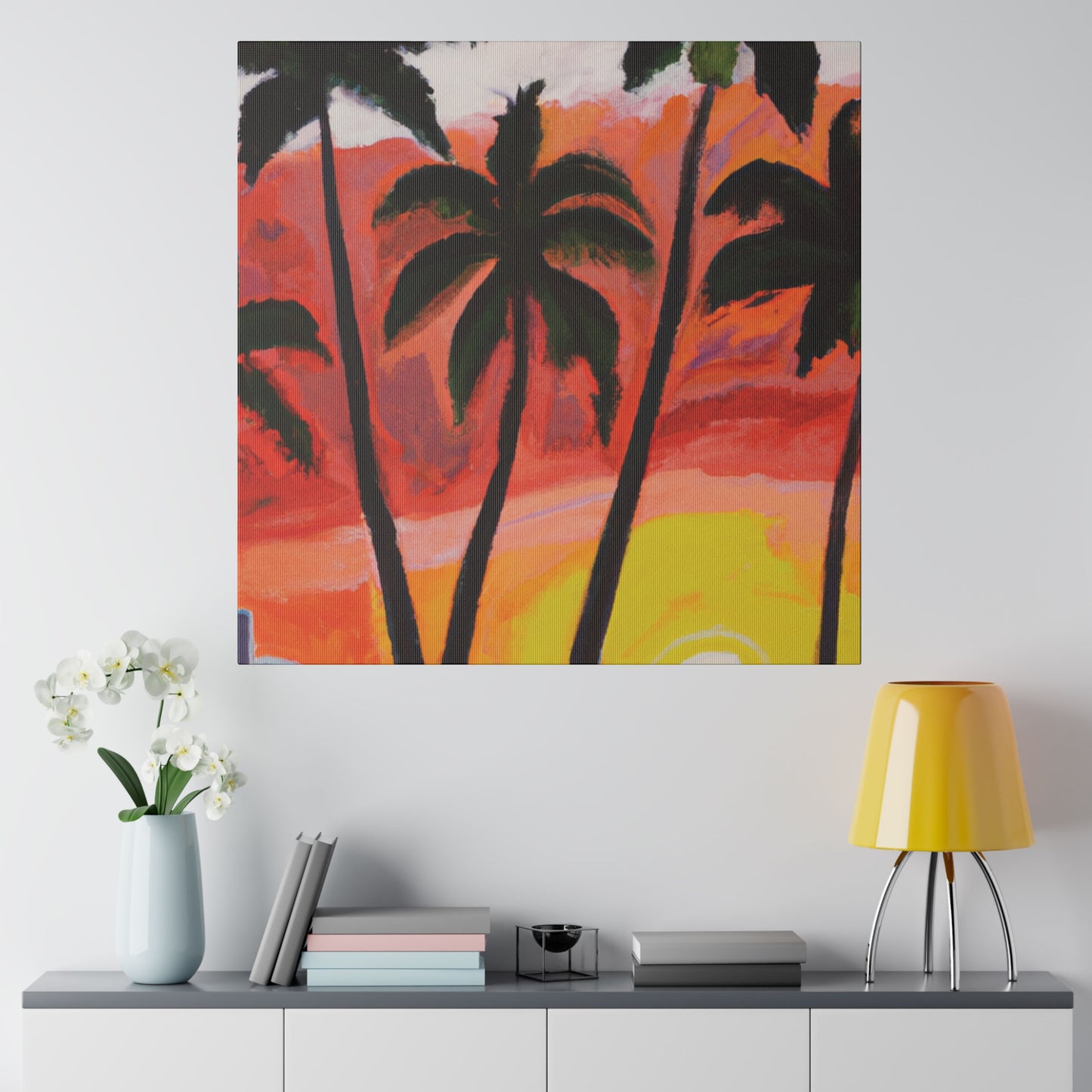 3556V - Miami Beach Sunset Painting Print | Miami | Beach | Sunset | Poster | Home Decor | Wall Art | Canvas