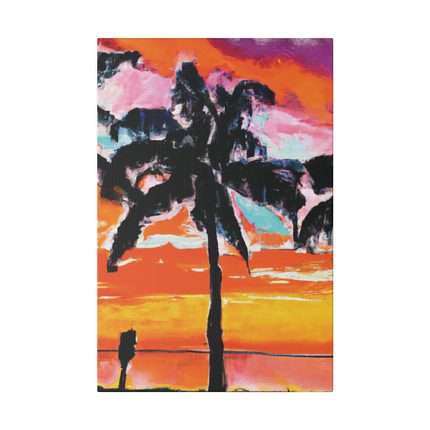 8371S - Miami Beach Sunset Painting Print | Miami | Beach | Sunset | Poster | Home Decor | Wall Art | Canvas