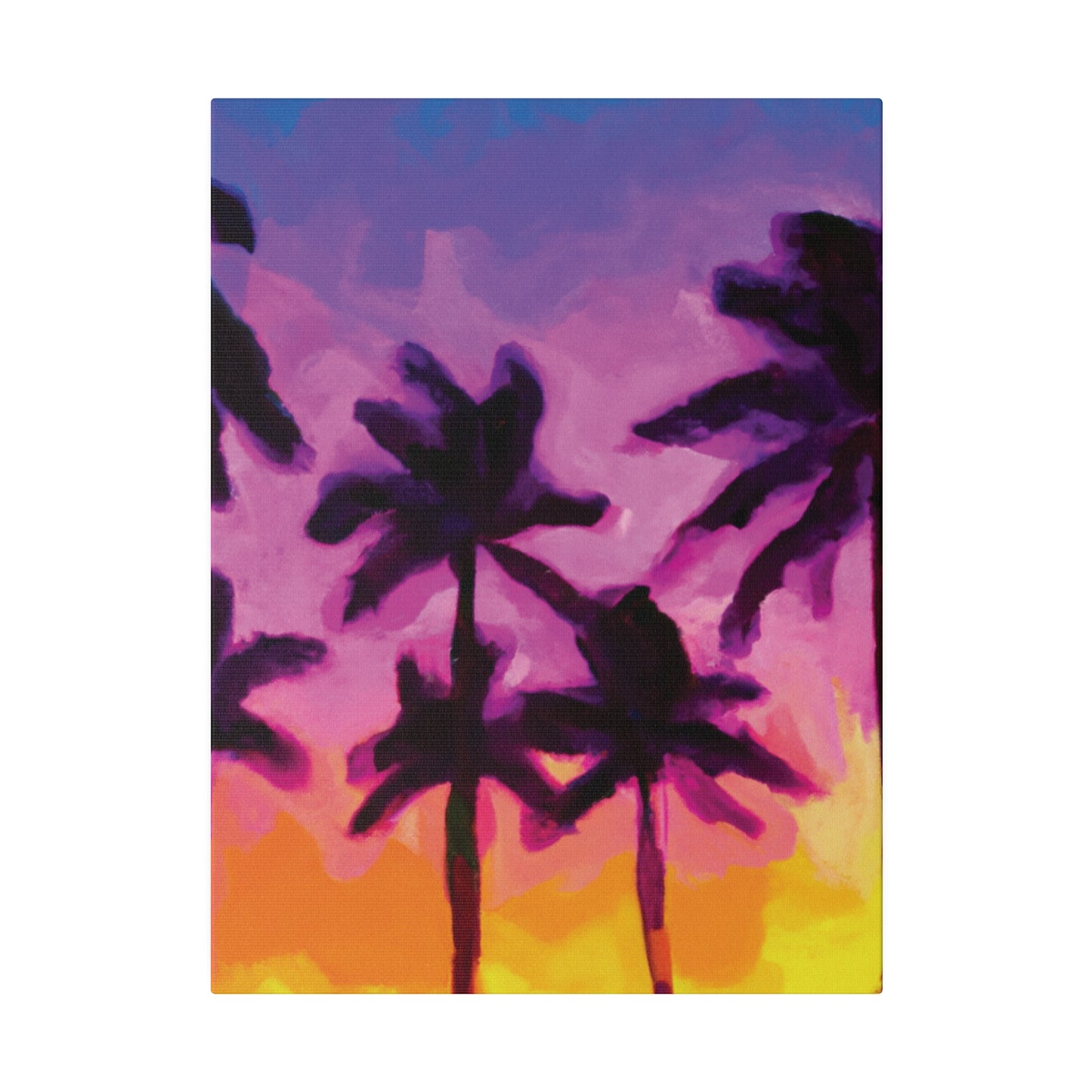 7395T - Miami Beach Sunset Painting Print | Miami | Beach | Sunset | Poster | Home Decor | Wall Art | Canvas