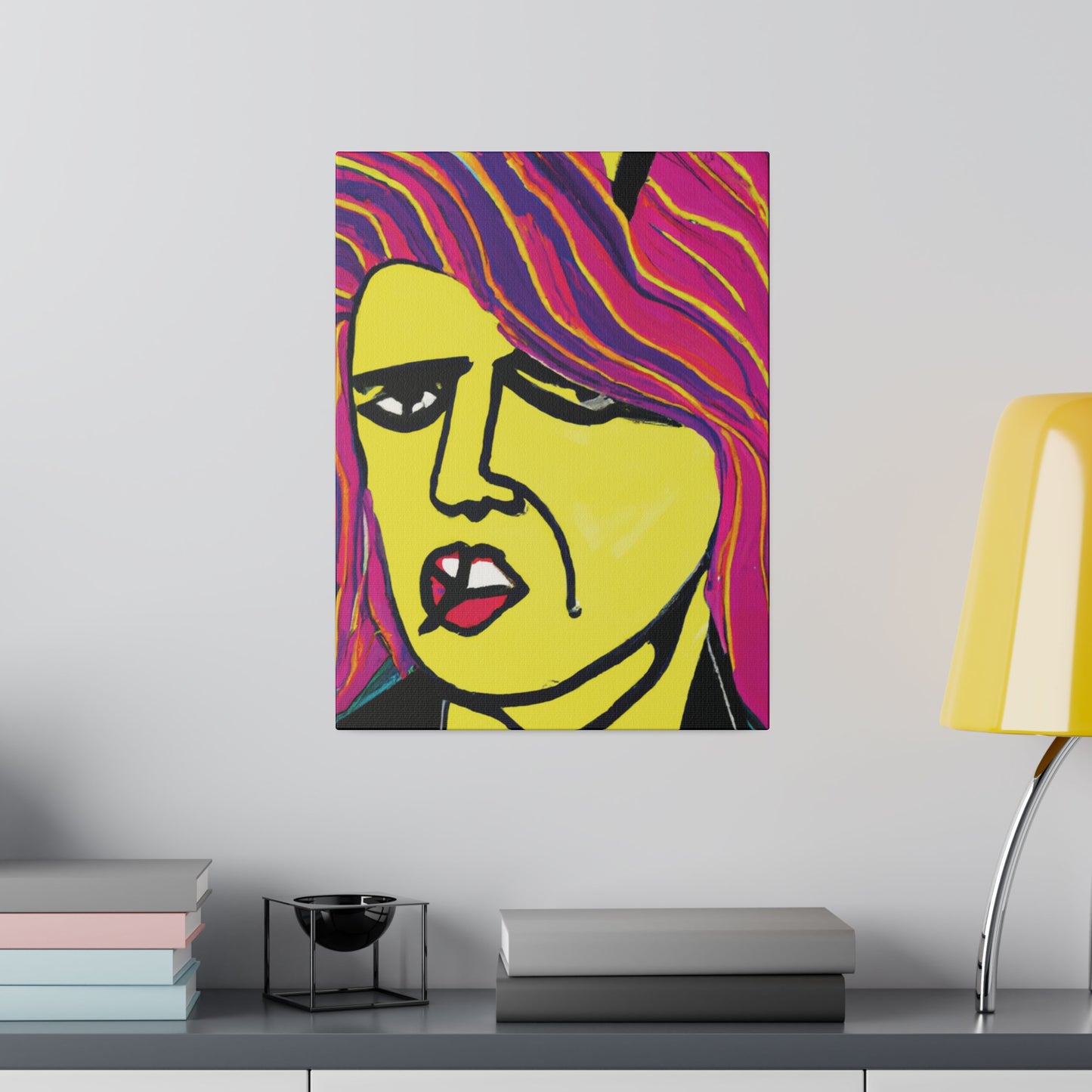 6639Q - Rockstar Painting Print | Face | Abstract | Poster | Home Decor | Wall Art | Music Art | Canvas