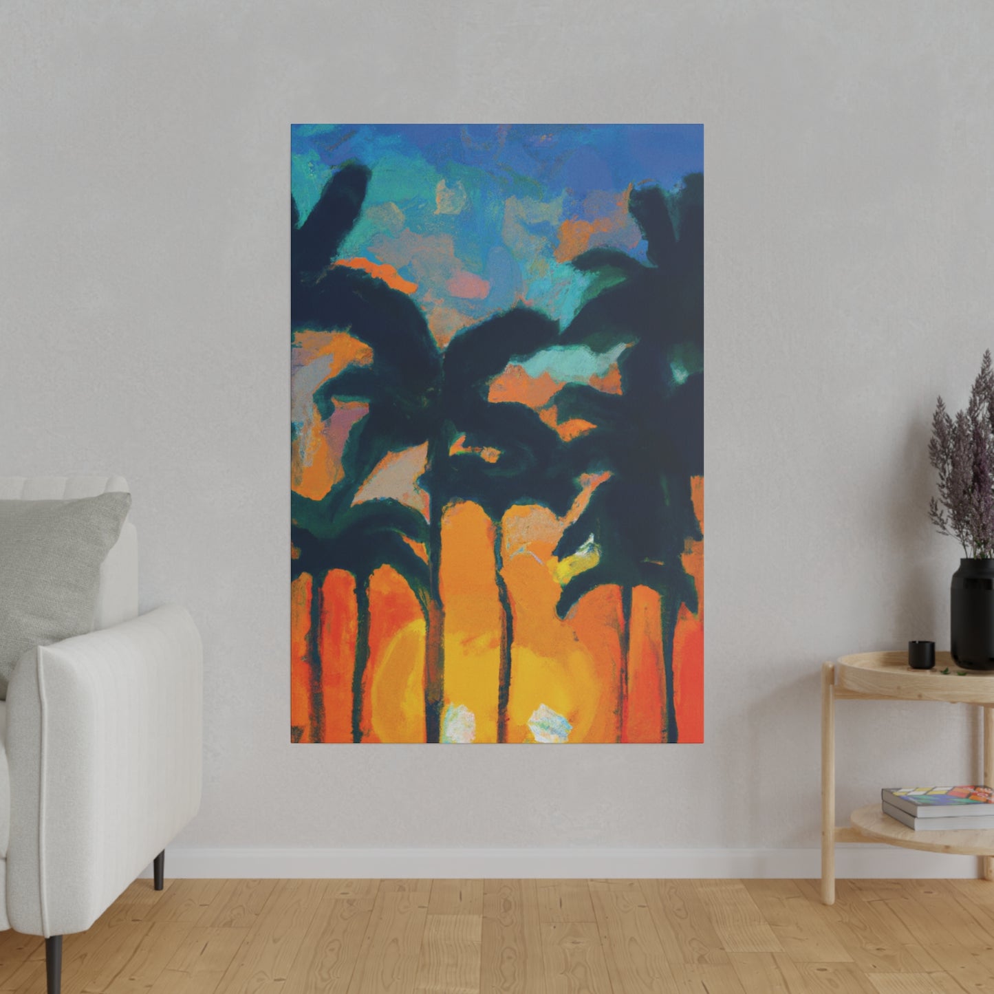 6877B - Miami Beach Sunset Painting Print | Miami | Beach | Sunset | Poster | Home Decor | Wall Art | Canvas