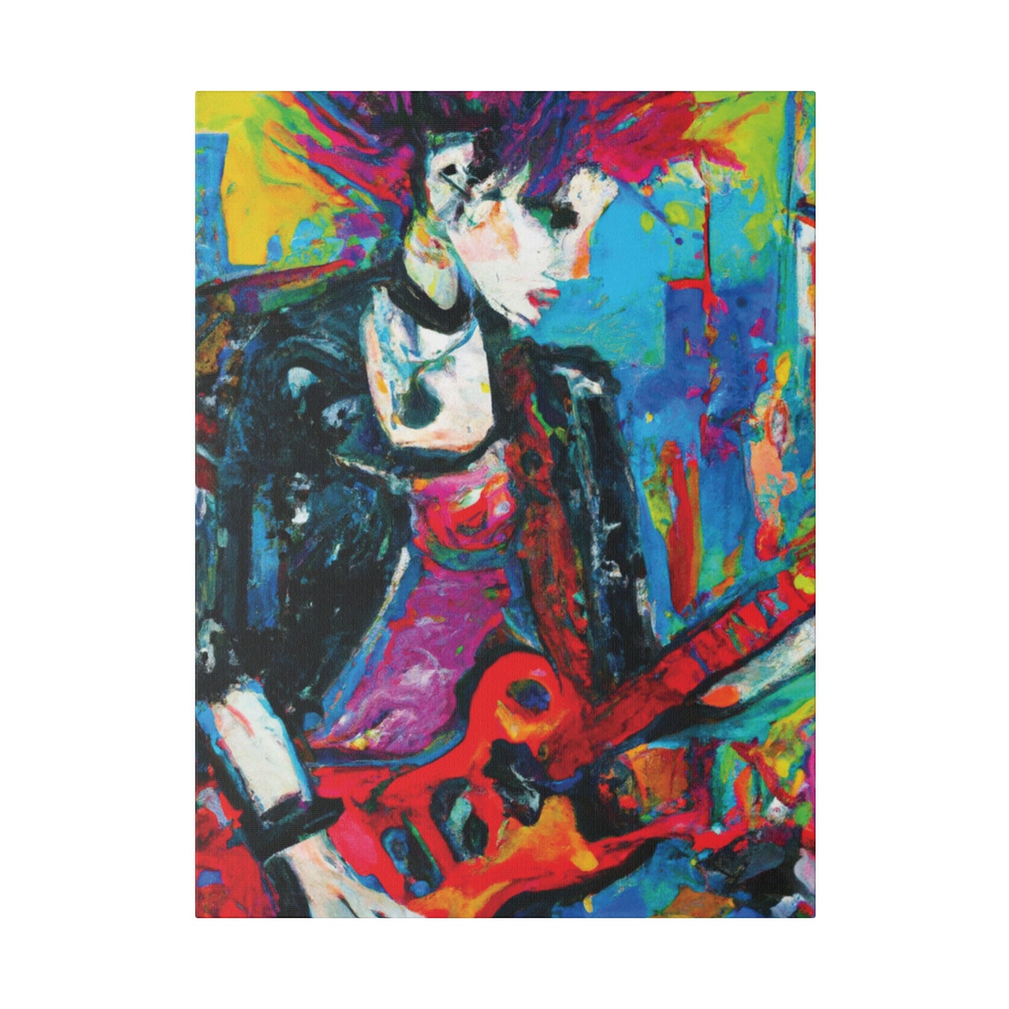 9051F - Rockstar Oil Painting Style Print | Poster | Home Decor | Wall Art | Music Art | Canvas