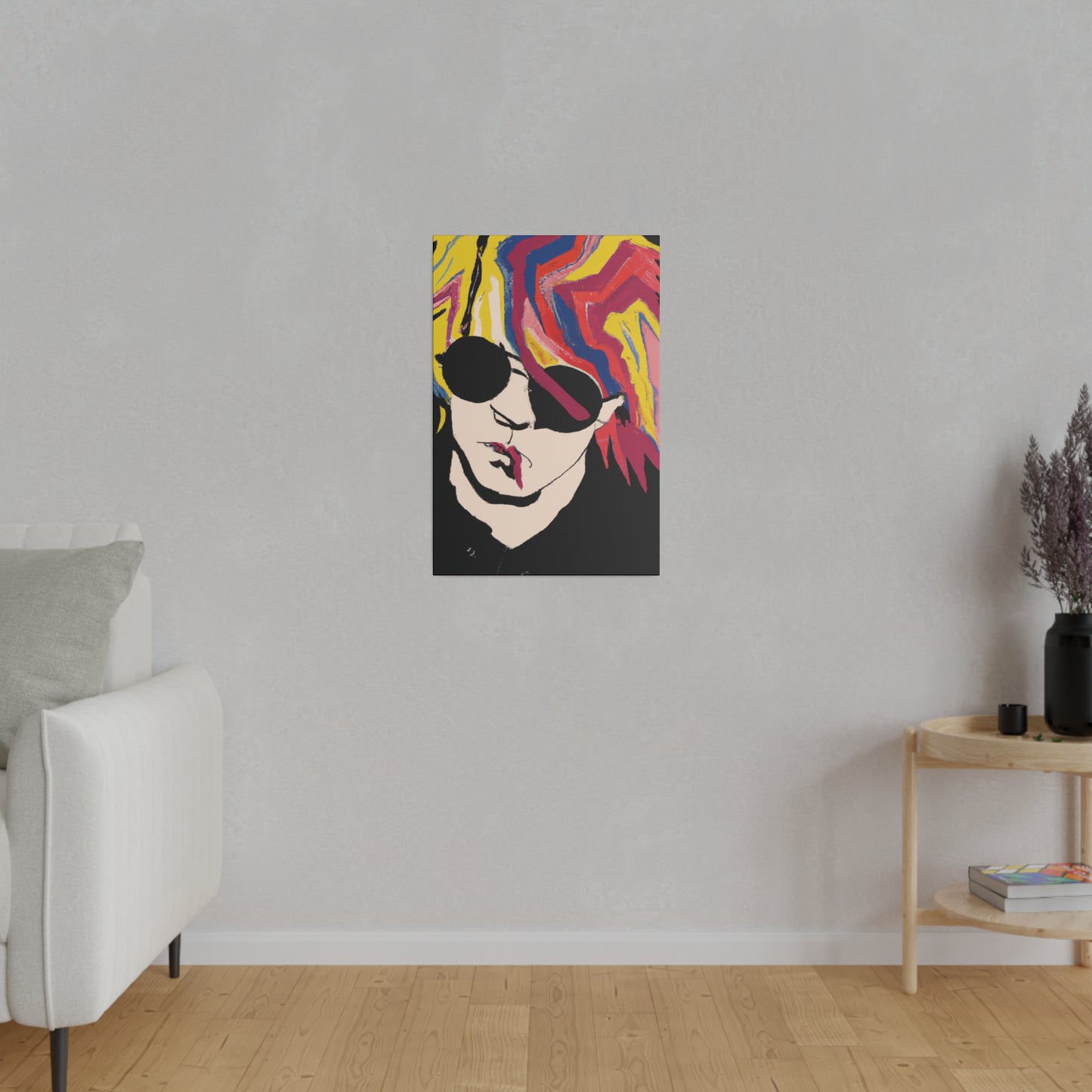 4112A - Rockstar Painting Print | Face | Abstract | Poster | Home Decor | Wall Art | Music Art | Canvas