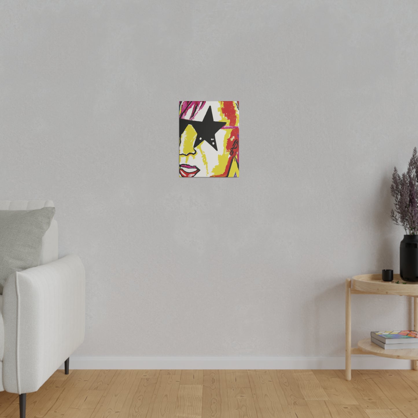 5698R - Rockstar Painting Print | Face | Abstract | Poster | Home Decor | Wall Art | Music Art | Canvas
