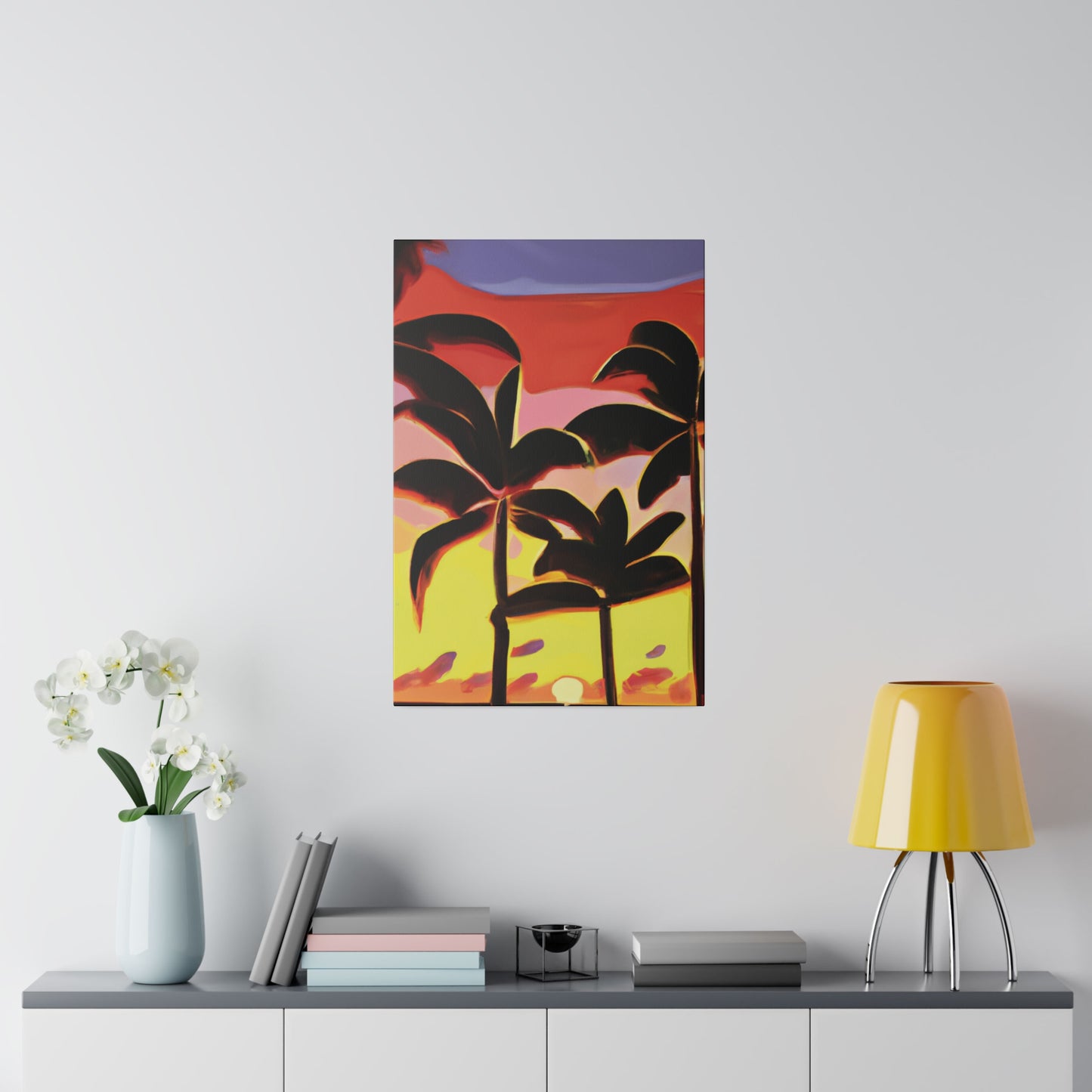 8456F - Miami Beach Sunset Painting Print | Miami | Beach | Sunset | Poster | Home Decor | Wall Art | Canvas