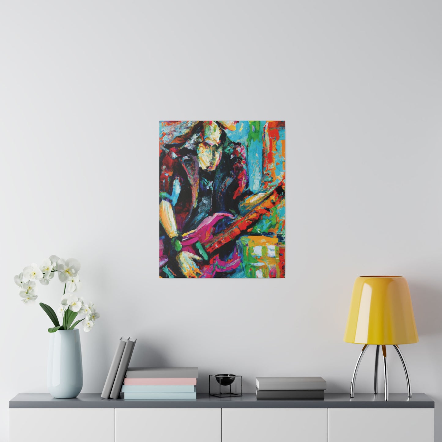 5003E - Rockstar Oil Painting Style Print | Poster | Home Decor | Wall Art | Music Art | Canvas