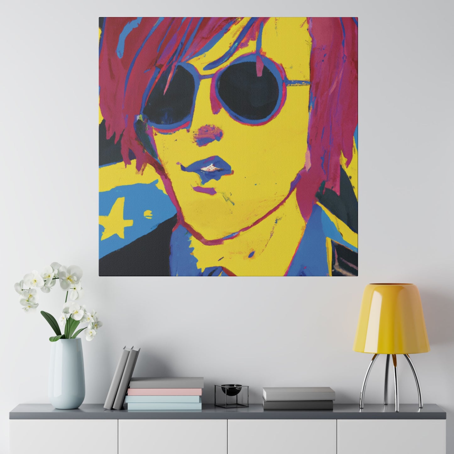 4543H - Rockstar Painting Print | Face | Abstract | Poster | Home Decor | Wall Art | Music Art | Canvas