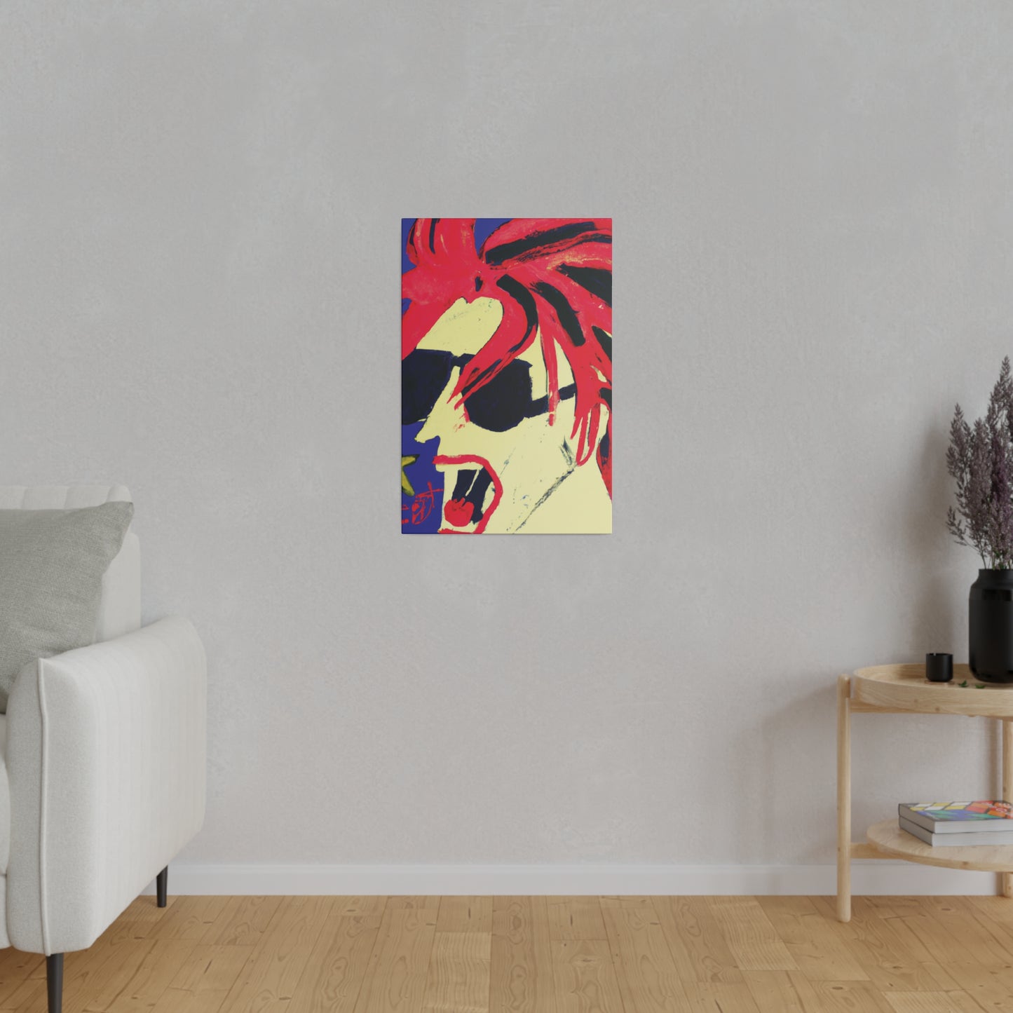 8409V - Rockstar Painting Print | Face | Abstract | Poster | Home Decor | Wall Art | Music Art | Canvas